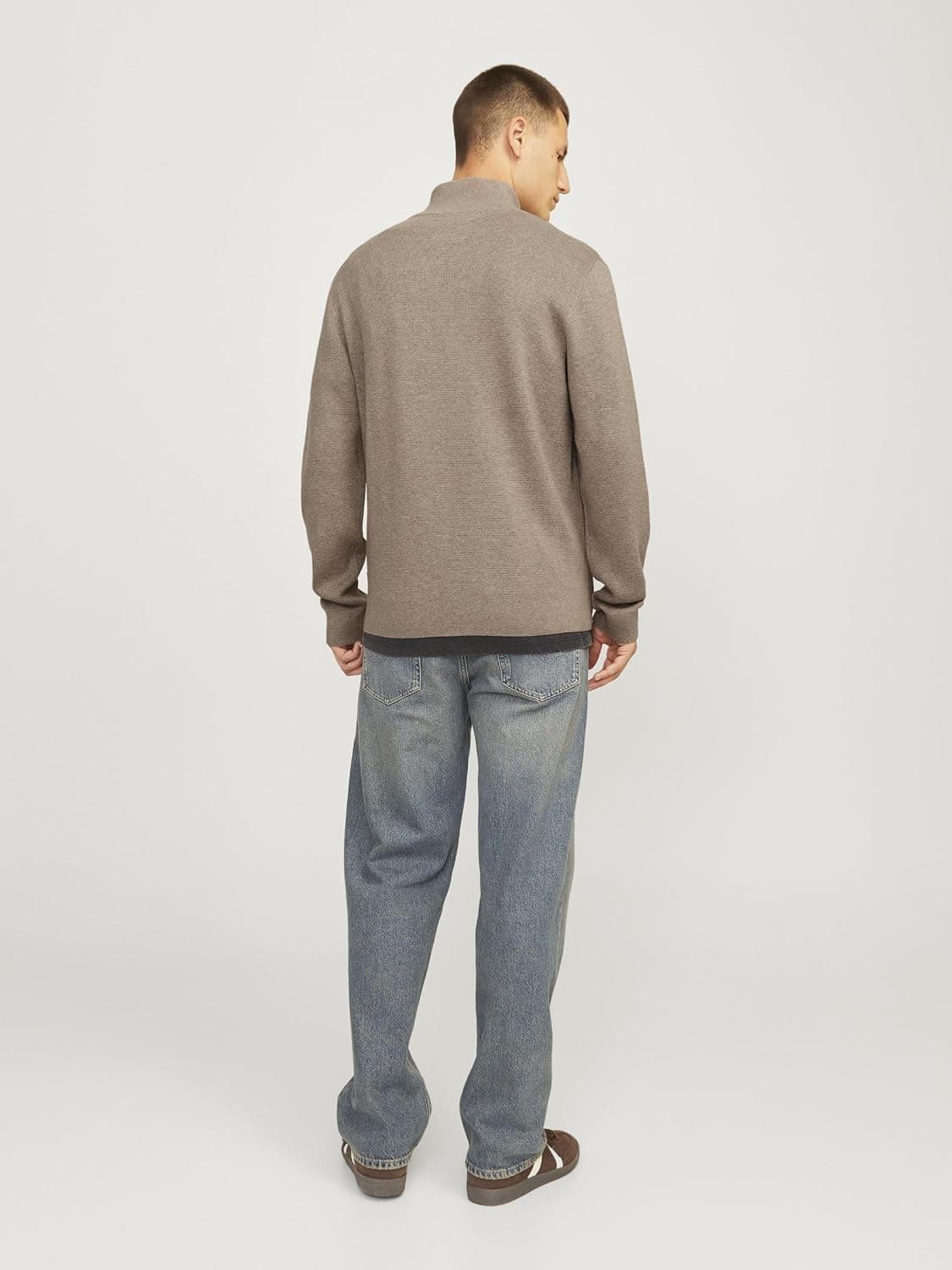 بلوز بافت مردانه JACK & JONES نیم زیپ مدل Jprblamilano بلوز بافت مردانه JACK & JONES نیم زیپ مدل Jprblamilano