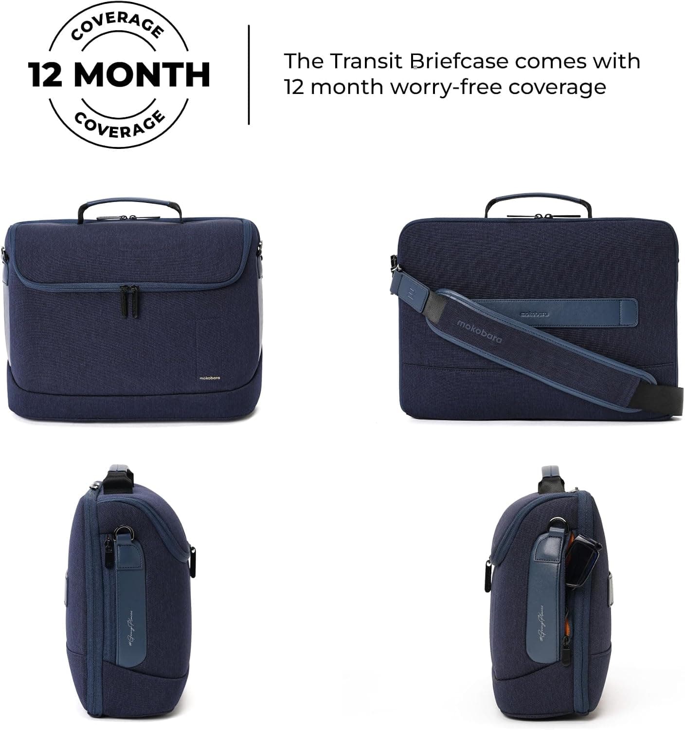 کیف MOKOBARA مردانه و زنانه The Transit چرم وگان نایلون 15L لپتاپ کیف MOKOBARA مردانه و زنانه The Transit چرم وگان نایلون 15L لپتاپ