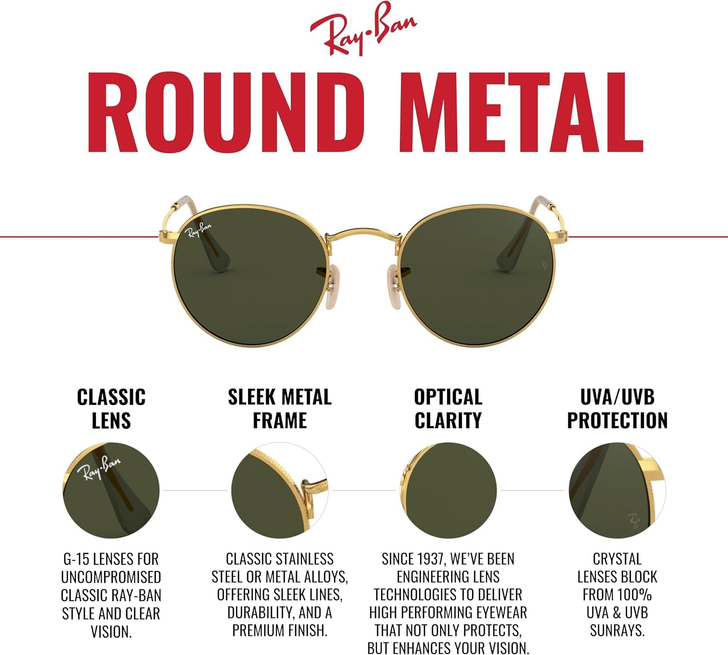عینک آفتابی Ray-Ban گرد فلزی فتوکرومیک Evolve مدل Rb3447 عینک آفتابی Ray-Ban گرد فلزی فتوکرومیک Evolve مدل Rb3447