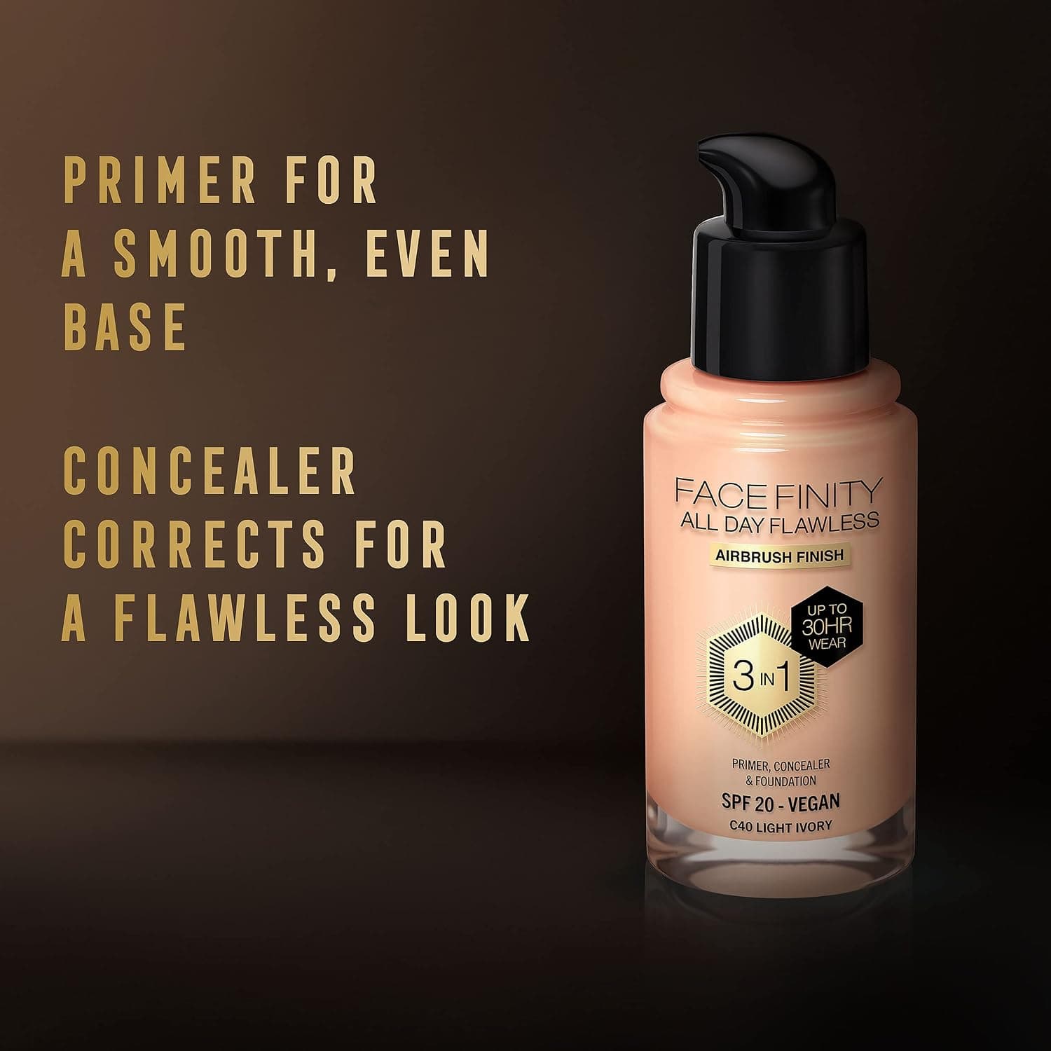 کرمپودر Max Factor Facefinity All Day Flawless C40 آیوری روشن 30ml کرمپودر Max Factor Facefinity All Day Flawless C40 آیوری روشن 30ml