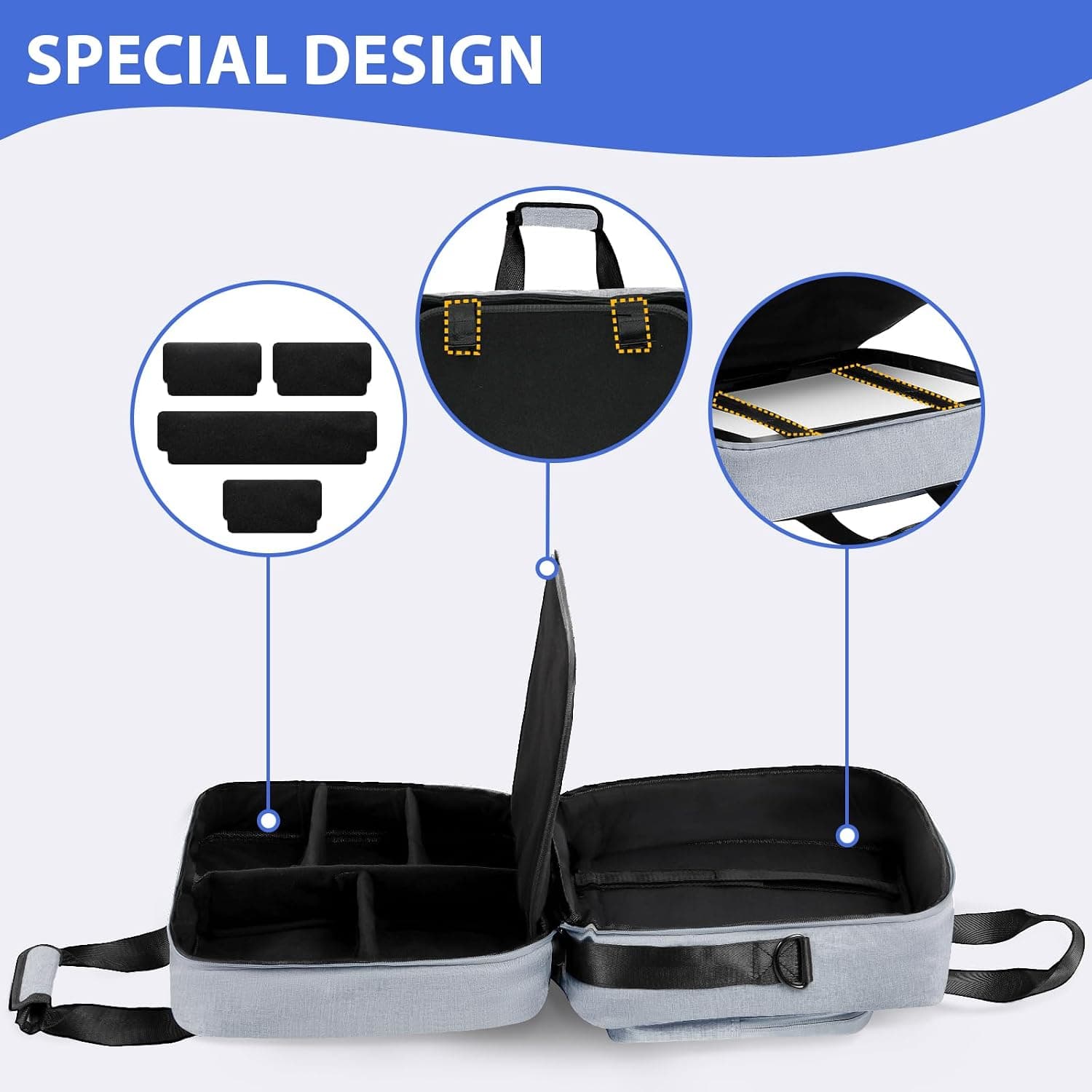 کیف حمل محافظ UUBOXS مخصوص PS5/PS5 Pro/PS5 Slim با ظرفیت بزرگ کیف حمل محافظ UUBOXS مخصوص PS5/PS5 Pro/PS5 Slim با ظرفیت بزرگ
