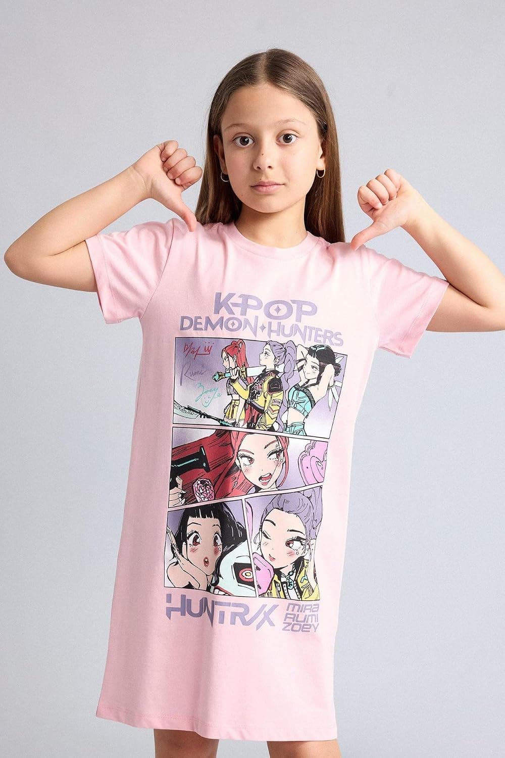 پیراهن دخترانه DeFacto کوتاهآستین طرح Kpop Demon Hunters مدل H8109A826SM پیراهن دخترانه DeFacto کوتاهآستین طرح Kpop Demon Hunters مدل H8109A826SM