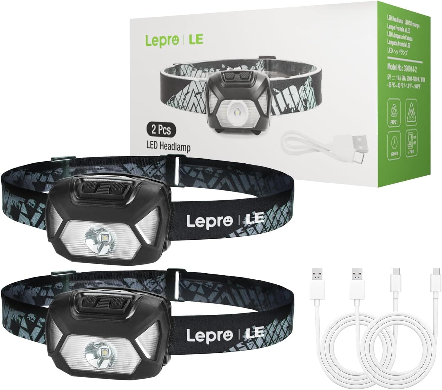 چراغ پیشانی شارژی کمپینگ و کوهنوردی Lepro با 6 حالت نوردهی ضدآب IPX4 همراه کابل USB چراغ پیشانی شارژی کمپینگ و کوهنوردی Lepro با 6 حالت نوردهی ضدآب IPX4 همراه کابل USB