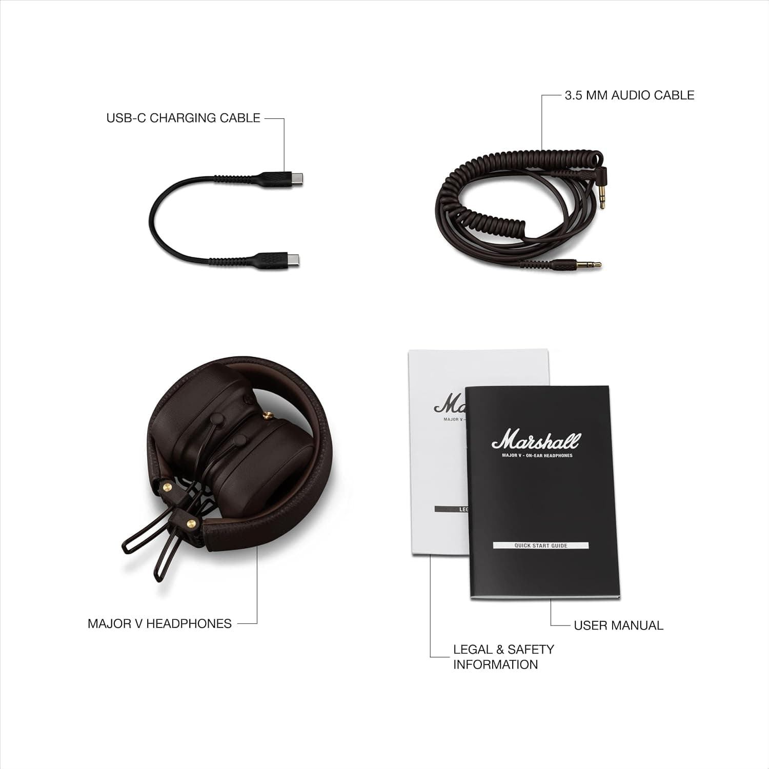 هدفون Marshall بلوتوثی مدل Major V قهوهای هدفون Marshall بلوتوثی مدل Major V قهوهای