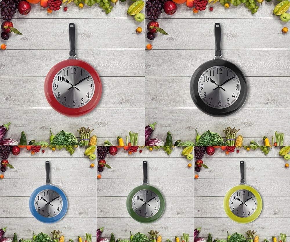 ساعت دیواری Timelike فلزی طرح ماهیتابه 10 اینچ قرمز با پیچگوشتی ساعت دیواری Timelike فلزی طرح ماهیتابه 10 اینچ قرمز با پیچگوشتی