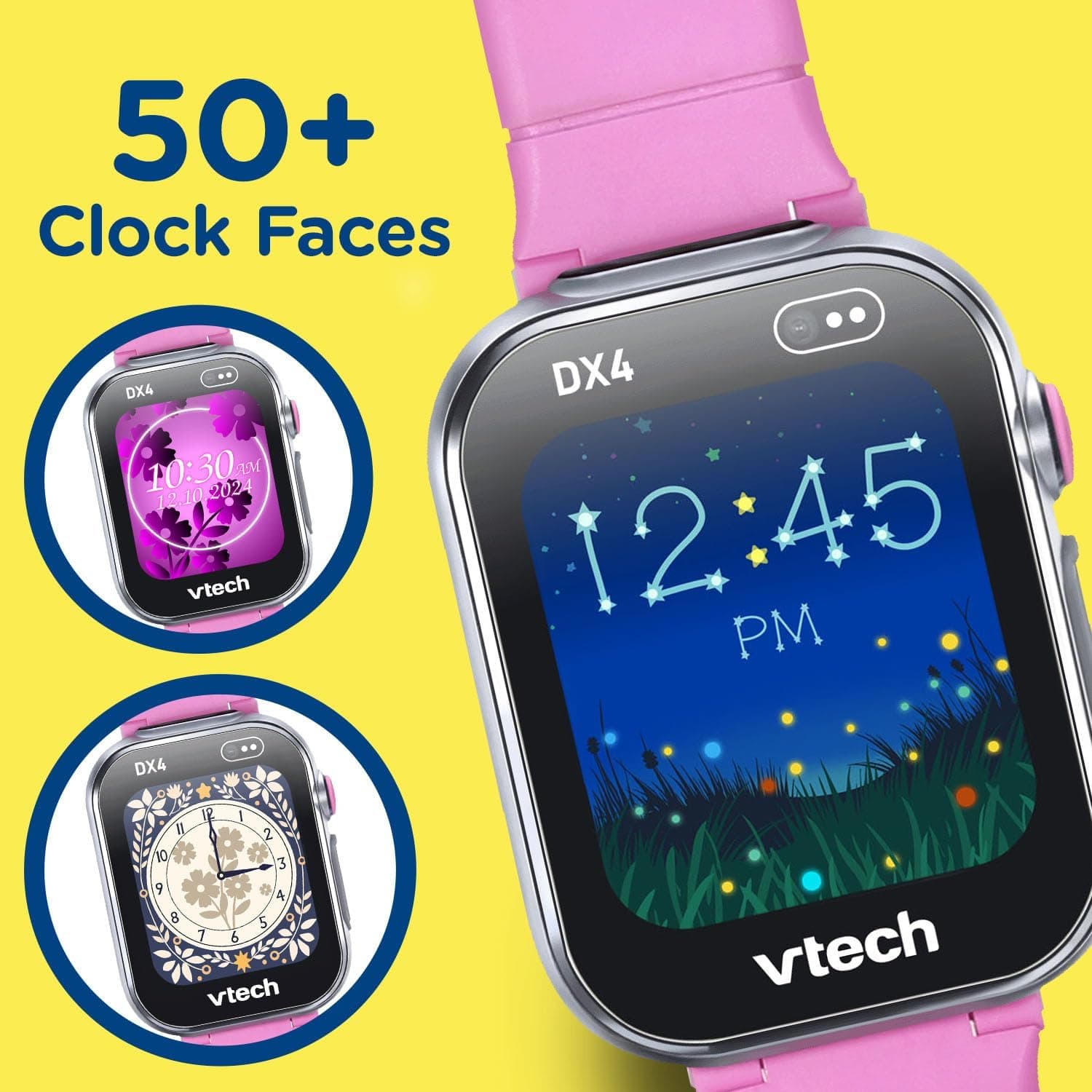 ساعت هوشمند کودک VTech صورتی مدل KidiZoom DX4 ساعت هوشمند کودک VTech صورتی مدل KidiZoom DX4