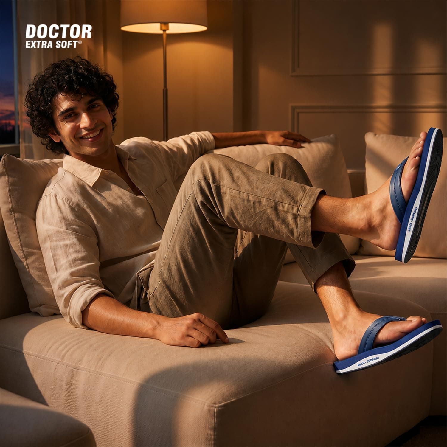دمپایی پسرانه DOCTOR EXTRA SOFT انگشتی طبی حمایت قوس کف پا مدل D-38 دمپایی پسرانه DOCTOR EXTRA SOFT انگشتی طبی حمایت قوس کف پا مدل D-38