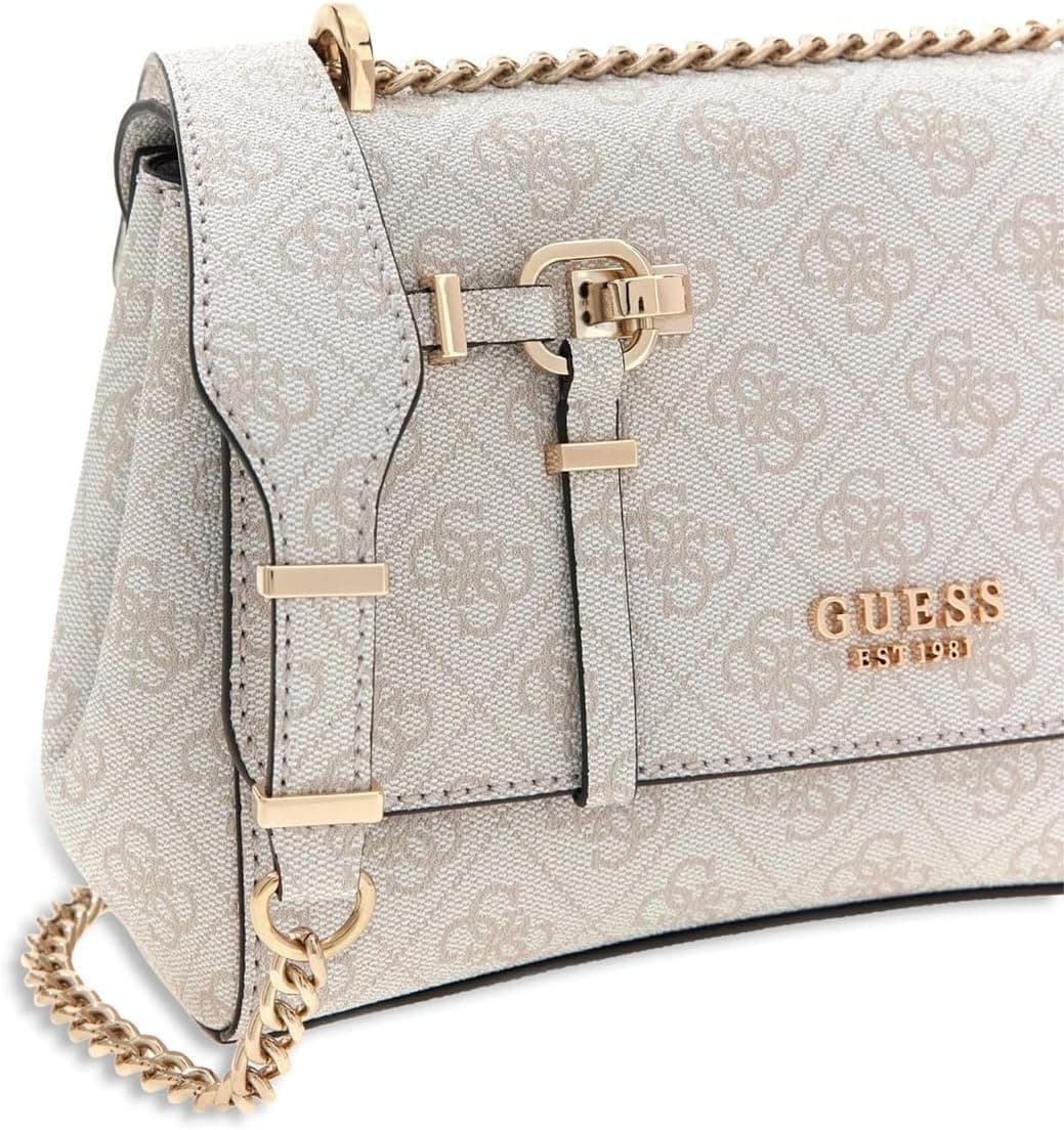 کیف دستی زنانه GUESS لوگو کراسبادی قابل تبدیل فلپ مدل LEONA کیف دستی زنانه GUESS لوگو کراسبادی قابل تبدیل فلپ مدل LEONA