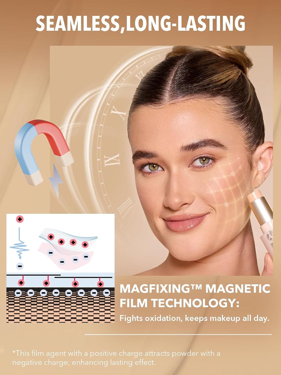 فاندیشن استیک SHEGLAM Skin Magnet پوشش بالا ماندگار برای انواع پوست رنگ شنی فاندیشن استیک SHEGLAM Skin Magnet پوشش بالا ماندگار برای انواع پوست رنگ شنی