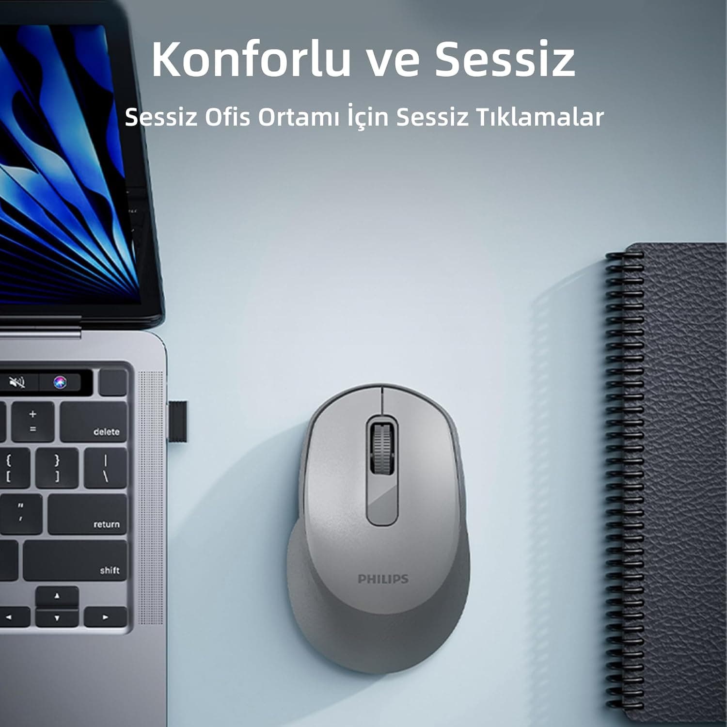 ماوس بیسیم اپتیکال بیصدا PHILIPS با Bluetooth 5.2 و 2.4GHz و 1600DPI مشکی مدل SPK7448 ماوس بیسیم اپتیکال بیصدا PHILIPS با Bluetooth 5.2 و 2.4GHz و 1600DPI مشکی مدل SPK7448