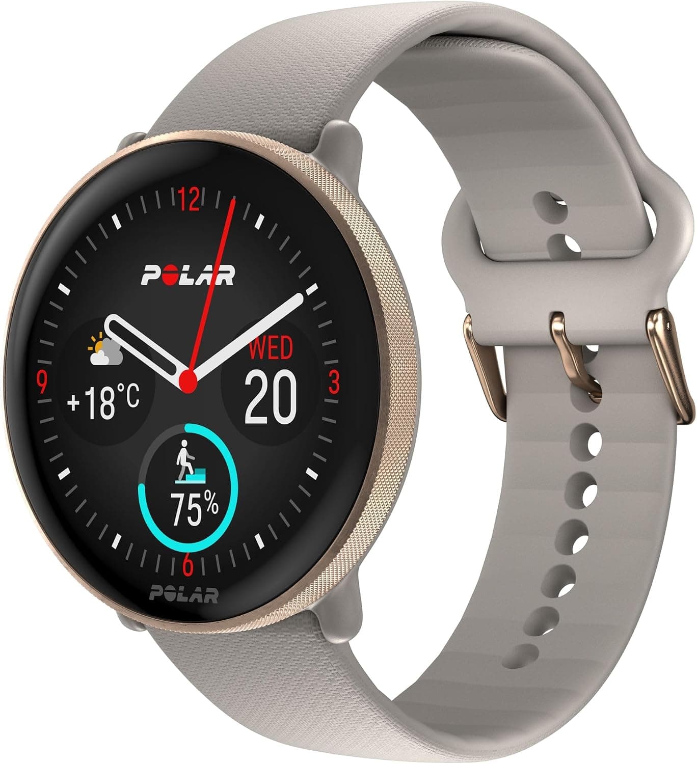 ساعت هوشمند Polar Ignite 3 با نمایشگر AMOLED و GPS، پایش نبض و تحلیل خواب، سایز S-L، خاکستری شنی ساعت هوشمند Polar Ignite 3 با نمایشگر AMOLED و GPS، پایش نبض و تحلیل خواب، سایز S-L، خاکستری شنی