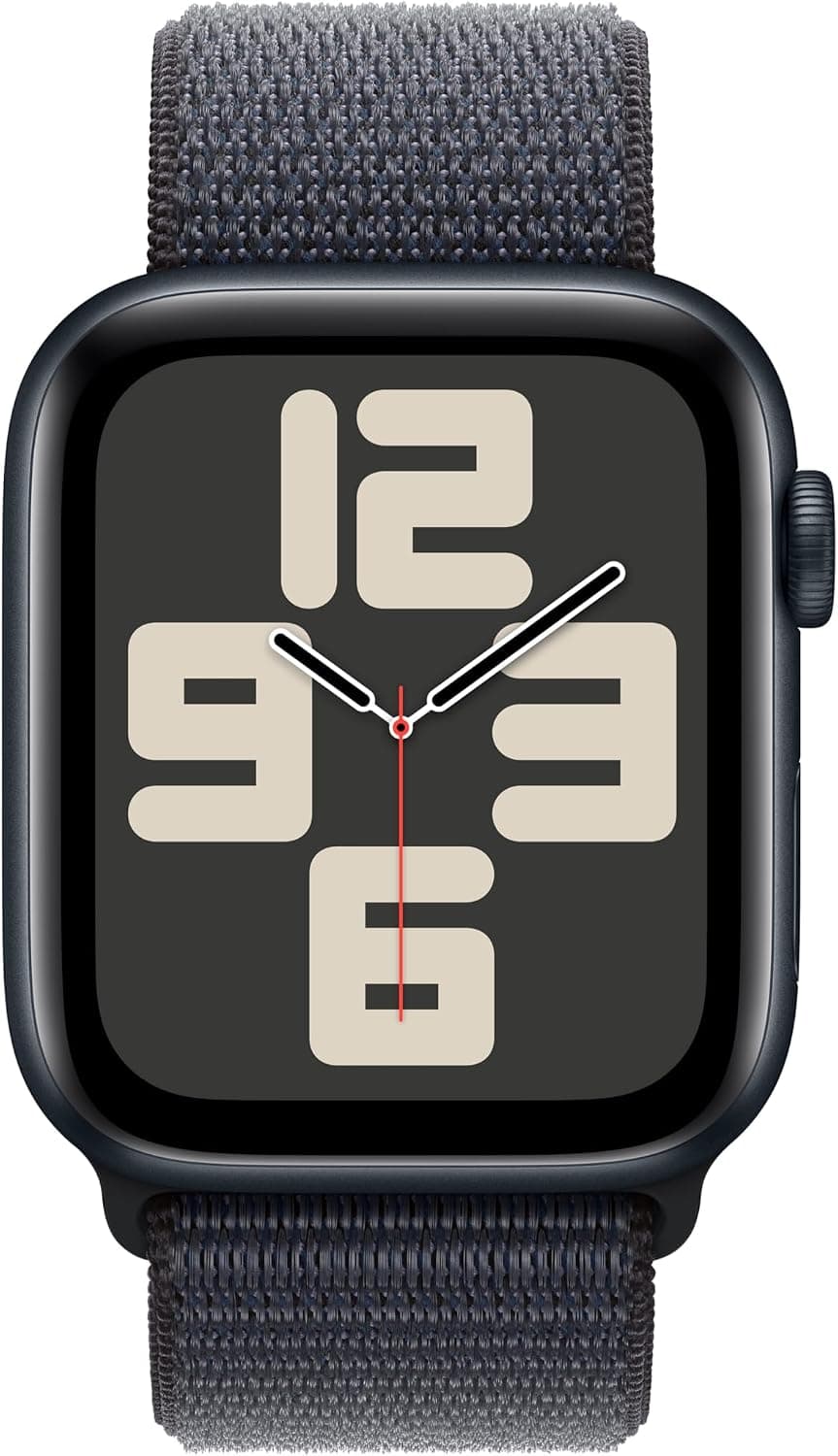 ساعت هوشمند Apple Watch SE GPS + Cellular با بدنه آلومینیومی مشکی نیمهشب 40 mm و بند اسپرت حلقهای بنفش جوهری ساعت هوشمند Apple Watch SE GPS + Cellular با بدنه آلومینیومی مشکی نیمهشب 40 mm و بند اسپرت حلقهای بنفش جوهری