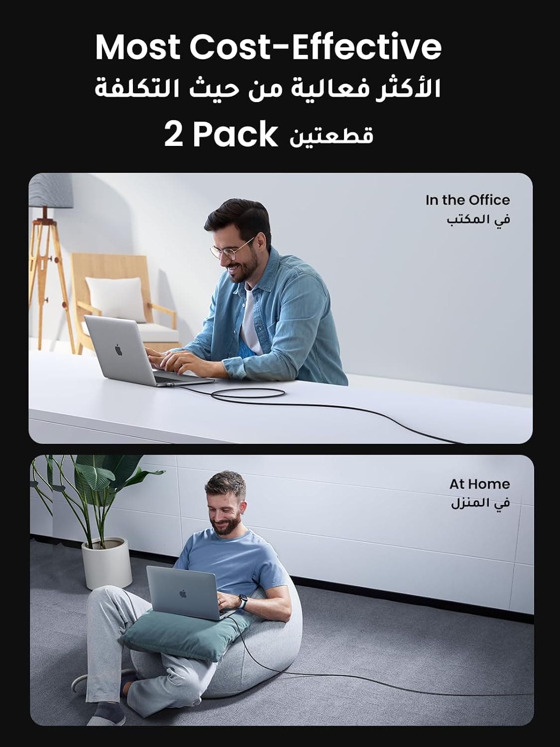 کابل Type C UGREEN شارژ سریع 60W سازگار با لپتاپ 1M کابل Type C UGREEN شارژ سریع 60W سازگار با لپتاپ 1M
