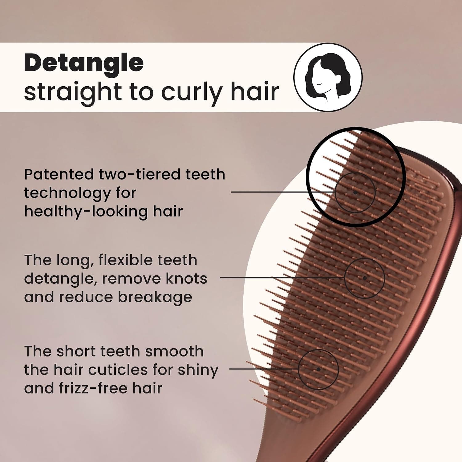 برس مو Tangle Teezer بازکننده گره مدل Ultimate Detangler Chrome- Choc bronze برس مو Tangle Teezer بازکننده گره مدل Ultimate Detangler Chrome- Choc bronze