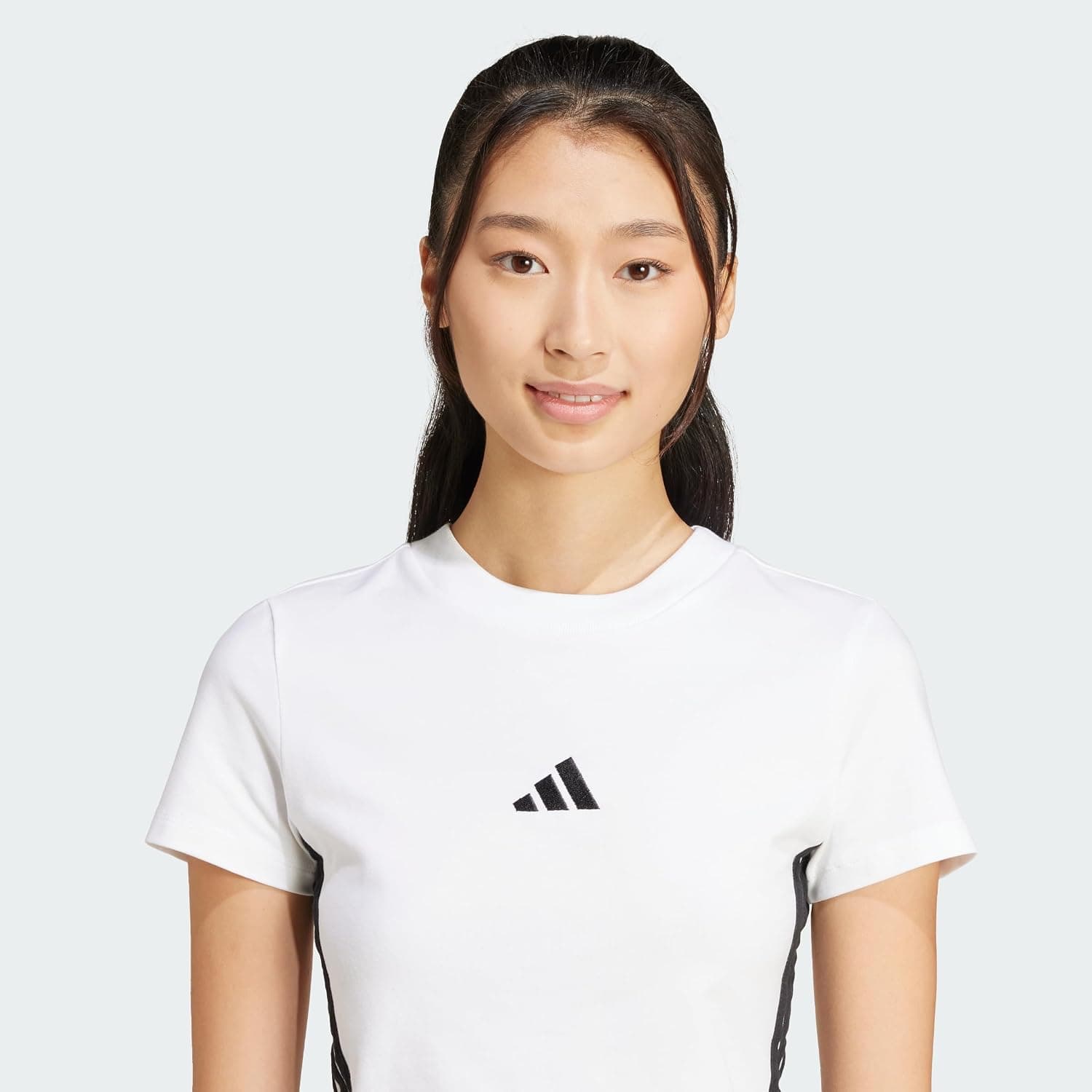 تیشرت زنانه adidas Essentials 3-Stripes اسلیم بیبی فیت تیشرت زنانه adidas Essentials 3-Stripes اسلیم بیبی فیت