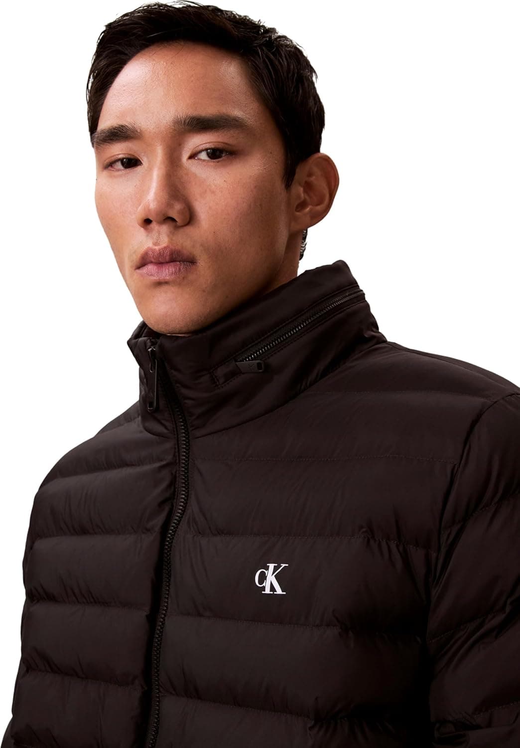 ژاکت مردانه Calvin Klein نایلونی کلاهدار زیپدار پافر ژاکت مردانه Calvin Klein نایلونی کلاهدار زیپدار پافر