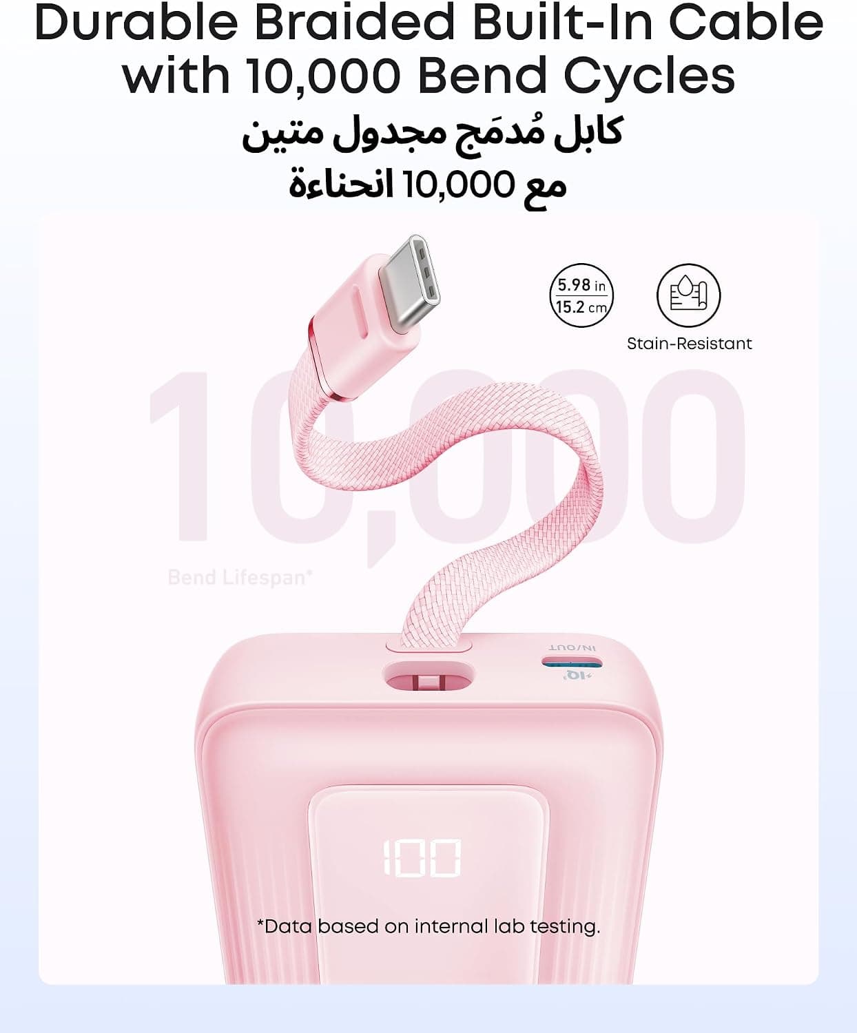 پاوربانک Anker Zolo با ظرفیت 20,000mAh و توان 30W با کابل USB-C داخلی پاوربانک Anker Zolo با ظرفیت 20,000mAh و توان 30W با کابل USB-C داخلی