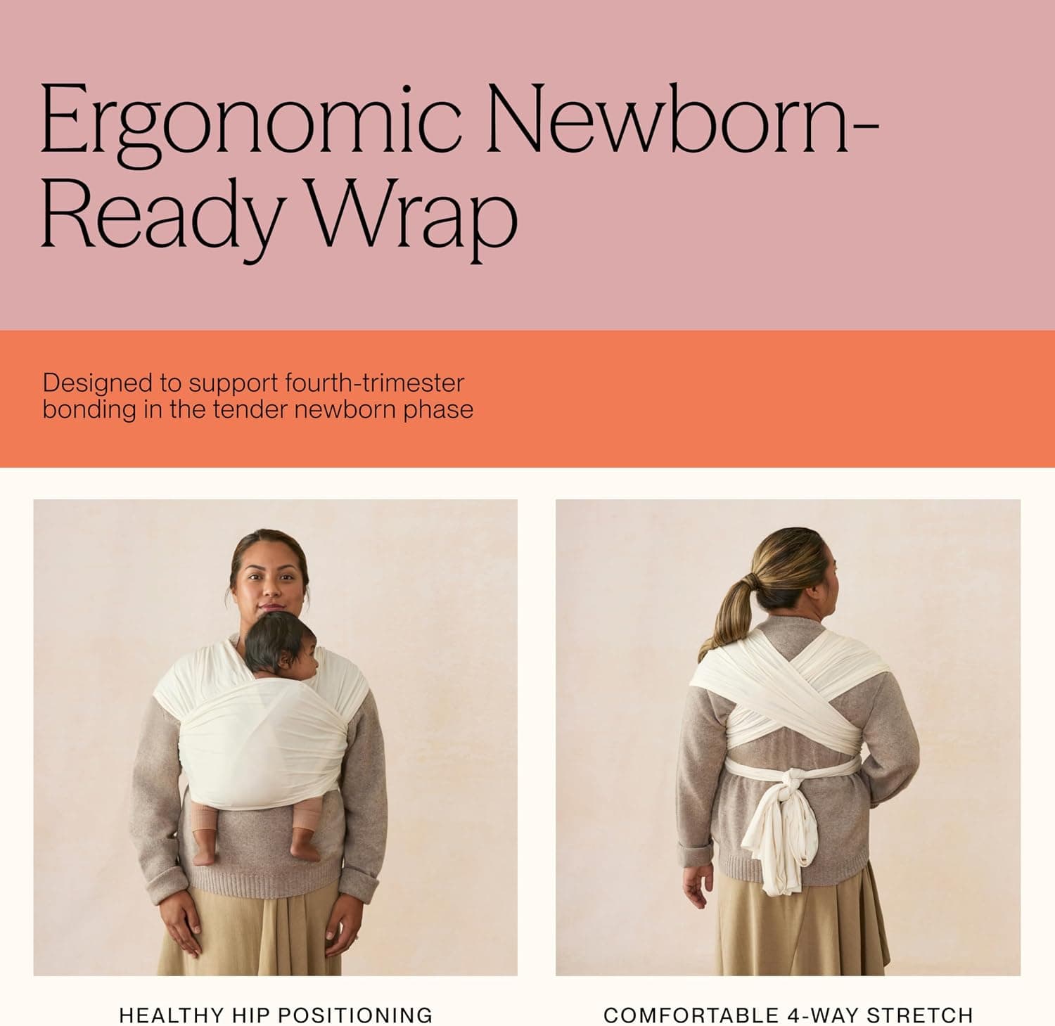 بند حمل نوزاد بافت Ergobaby مدل Aura کرمی 8-25 Pounds بند حمل نوزاد بافت Ergobaby مدل Aura کرمی 8-25 Pounds