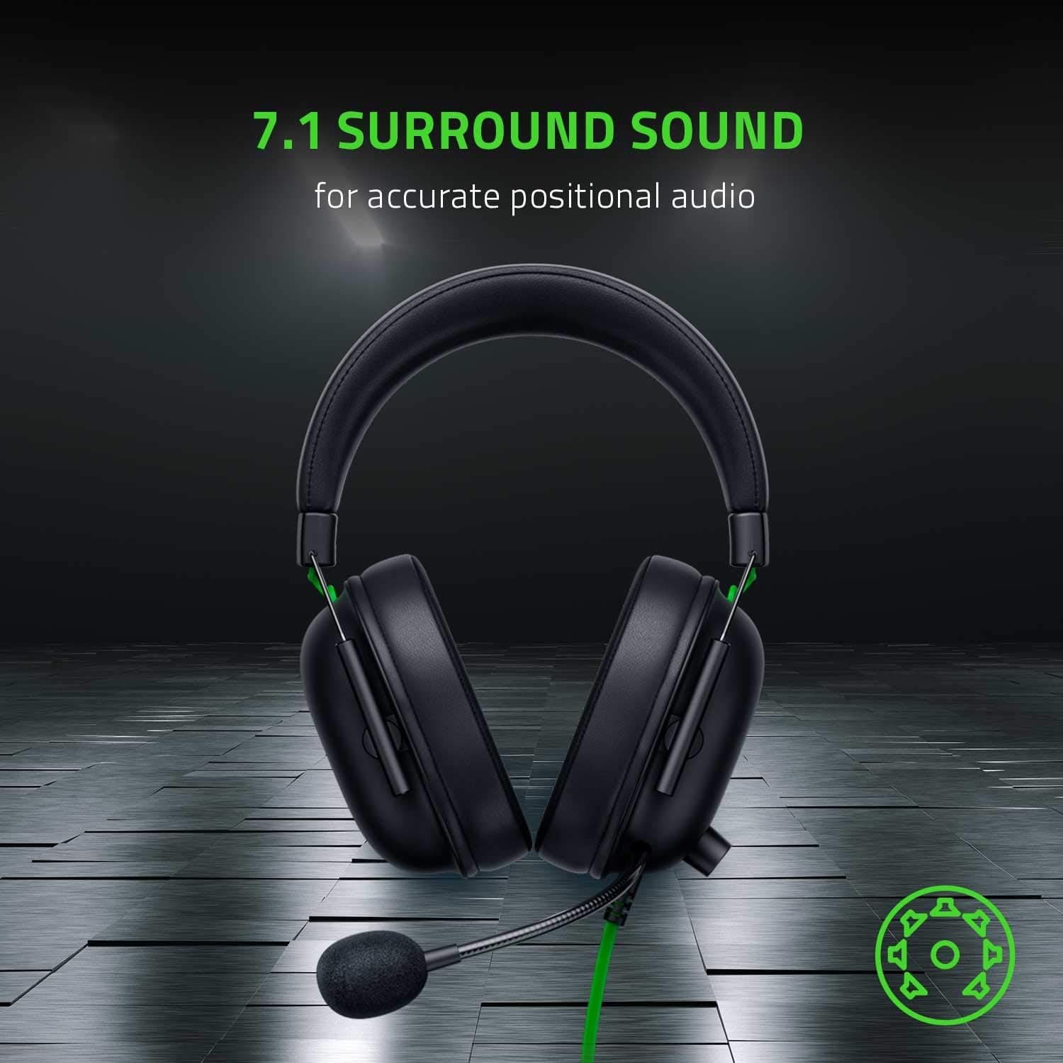 هدست گیمینگ Razer با صدای فراگیر 7.1 و درایورهای 50mm مدل BlackShark V2 X مشکی کلاسیک هدست گیمینگ Razer با صدای فراگیر 7.1 و درایورهای 50mm مدل BlackShark V2 X مشکی کلاسیک