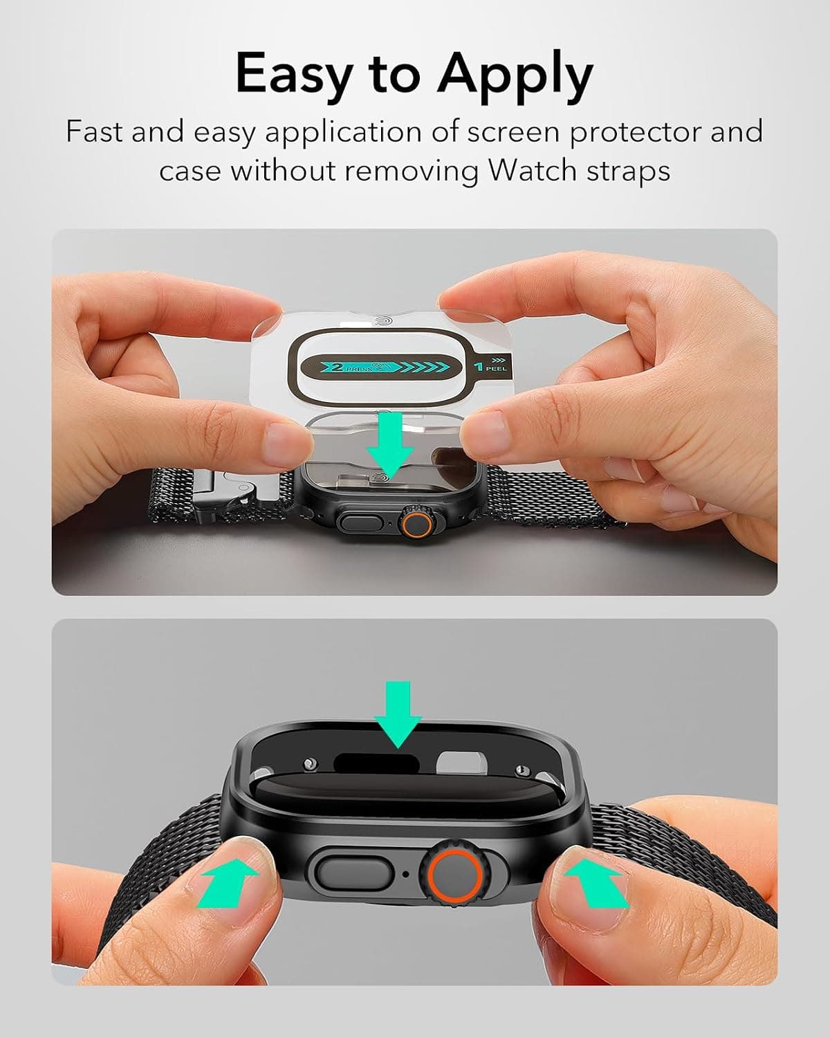 قاب ESR برای Apple Watch Ultra 4 (2026)/3/2/Ultra همراه محافظ صفحه نمایش قاب ESR برای Apple Watch Ultra 4 (2026)/3/2/Ultra همراه محافظ صفحه نمایش