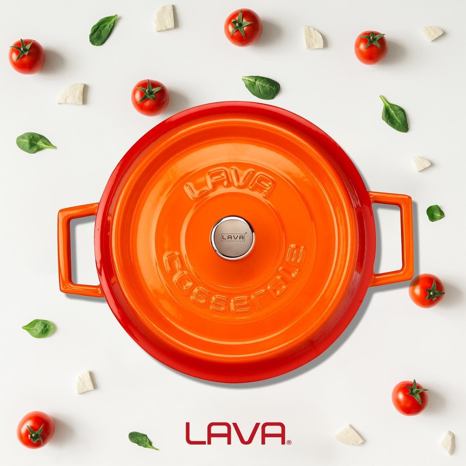 قابلمه LAVA چدنی چندمنظوره کمعمق 24 cm نارنجی مدل Lv Y St 24 K2 قابلمه LAVA چدنی چندمنظوره کمعمق 24 cm نارنجی مدل Lv Y St 24 K2