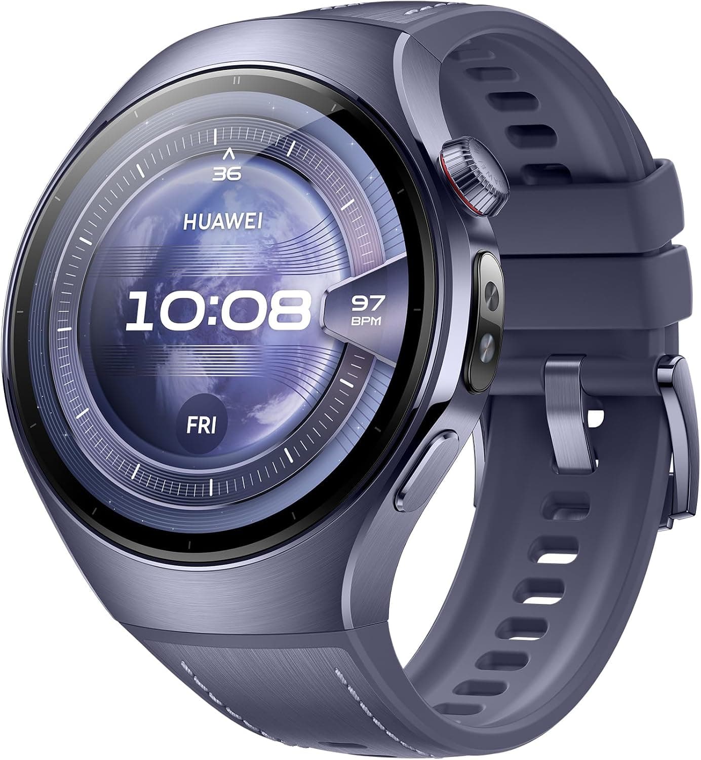 ساعت هوشمند HUAWEI WATCH 5 با فناوری سنجش چندگانه X-TAP، بنفش متالیک ساعت هوشمند HUAWEI WATCH 5 با فناوری سنجش چندگانه X-TAP، بنفش متالیک