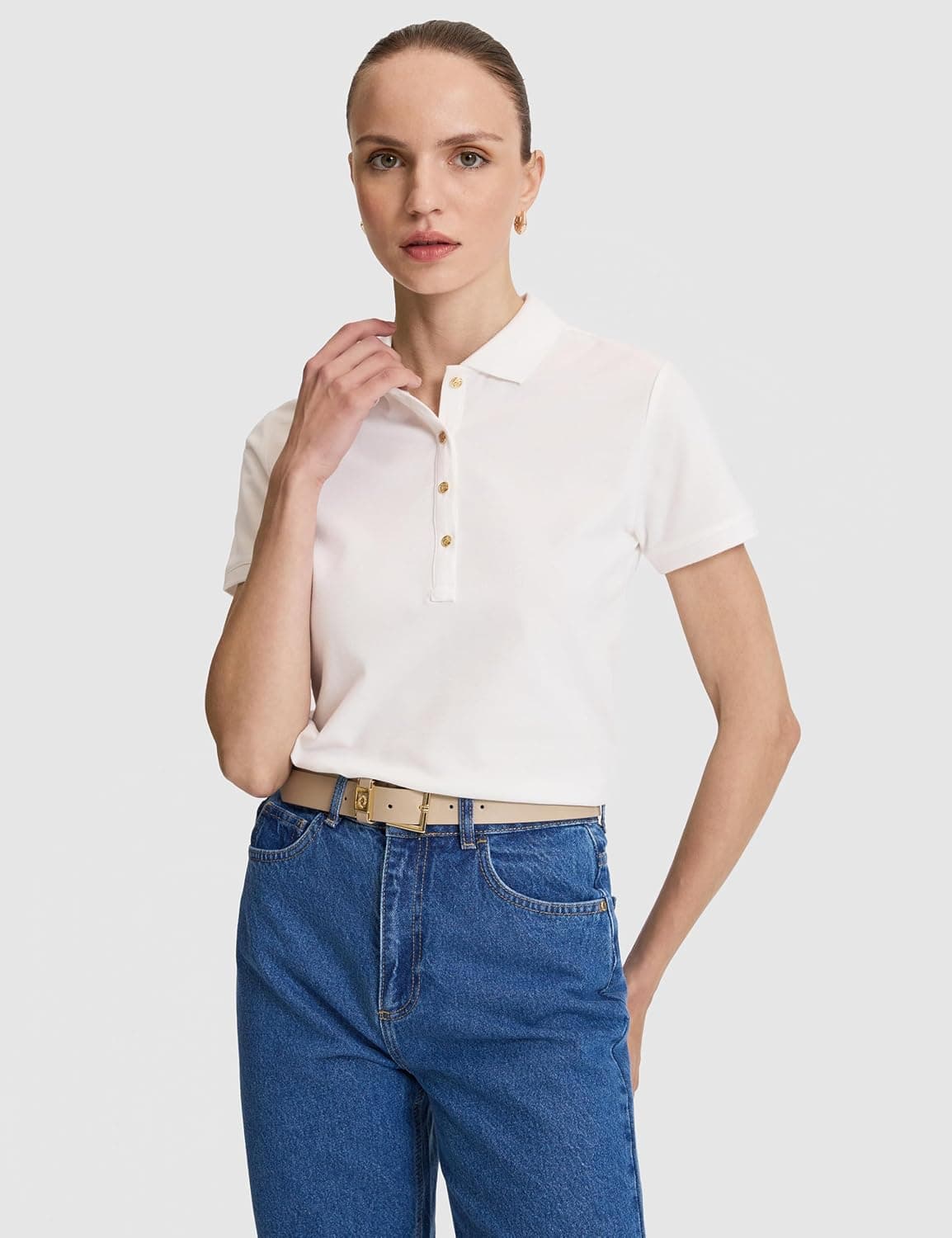 تیشرت زنانه Pierre Cardin سفید بیسیک مدل 50325456-VR013 تیشرت زنانه Pierre Cardin سفید بیسیک مدل 50325456-VR013