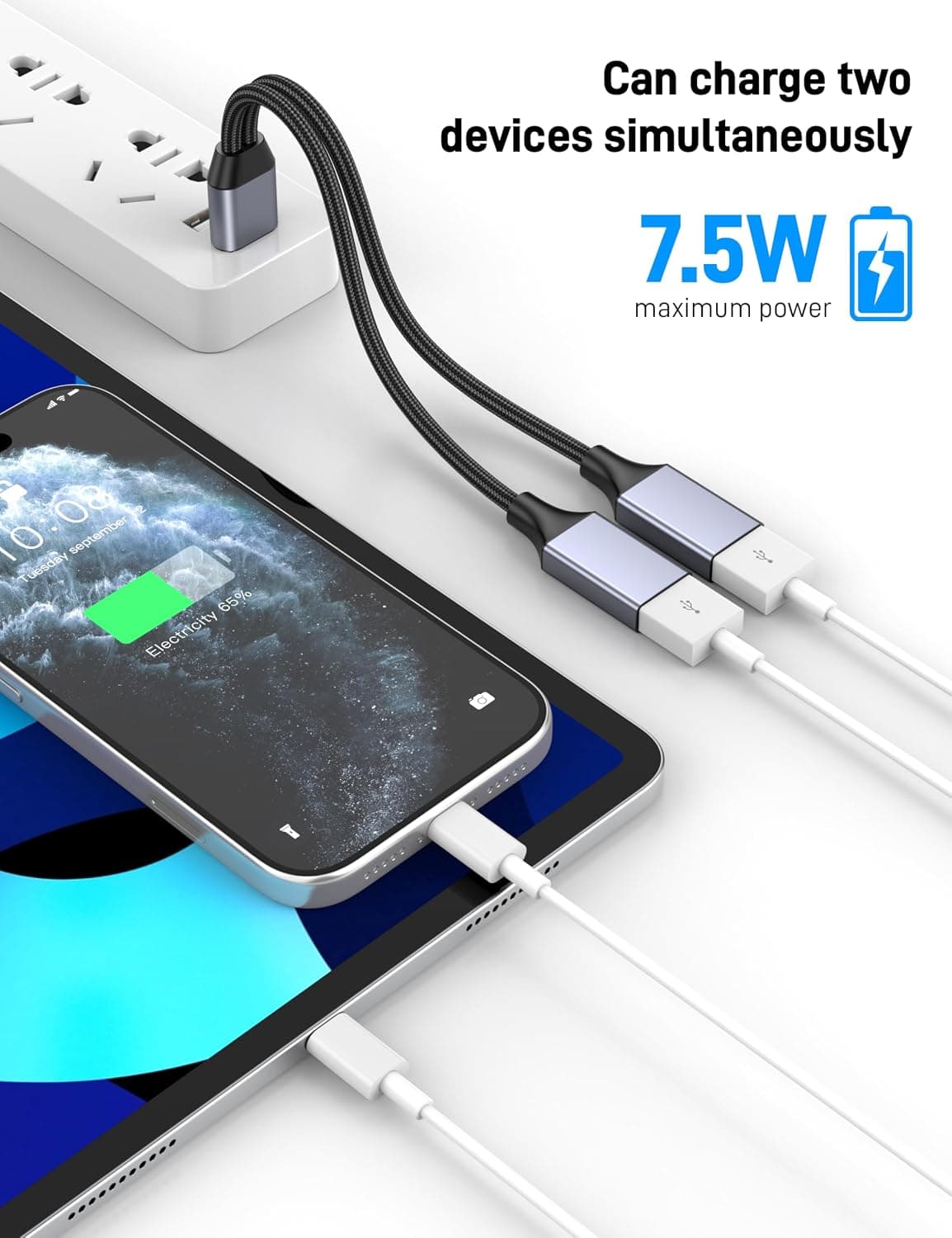 اسپلیتر USB یک به دو KAYQINHO کابل نر به دو ماده اسپلیتر USB یک به دو KAYQINHO کابل نر به دو ماده