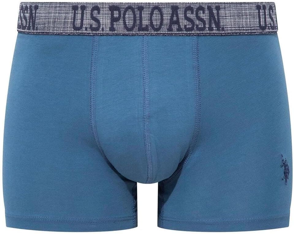بوکسر مردانه U.S. POLO ASSN. بسته 3 تایی ایندیگو-سرمهای طرحدار بوکسر مردانه U.S. POLO ASSN. بسته 3 تایی ایندیگو-سرمهای طرحدار