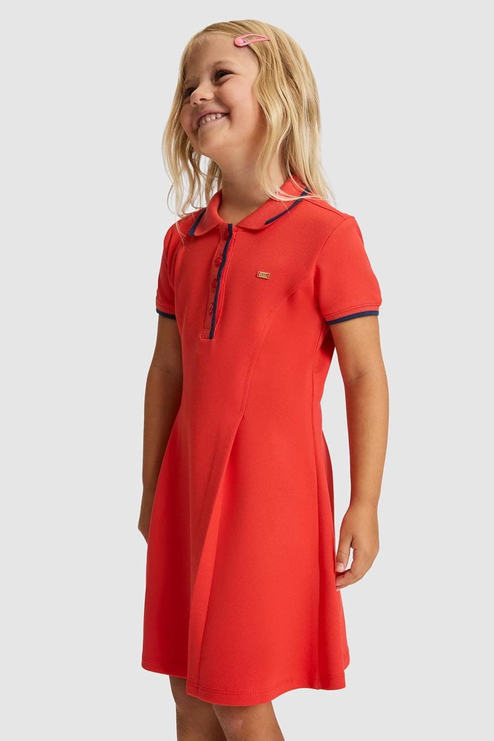 پیراهن دخترانه U.S. POLO ASSN. بافت قرمز فرم A یقه پولو مدل 50325673 VR213 پیراهن دخترانه U.S. POLO ASSN. بافت قرمز فرم A یقه پولو مدل 50325673 VR213
