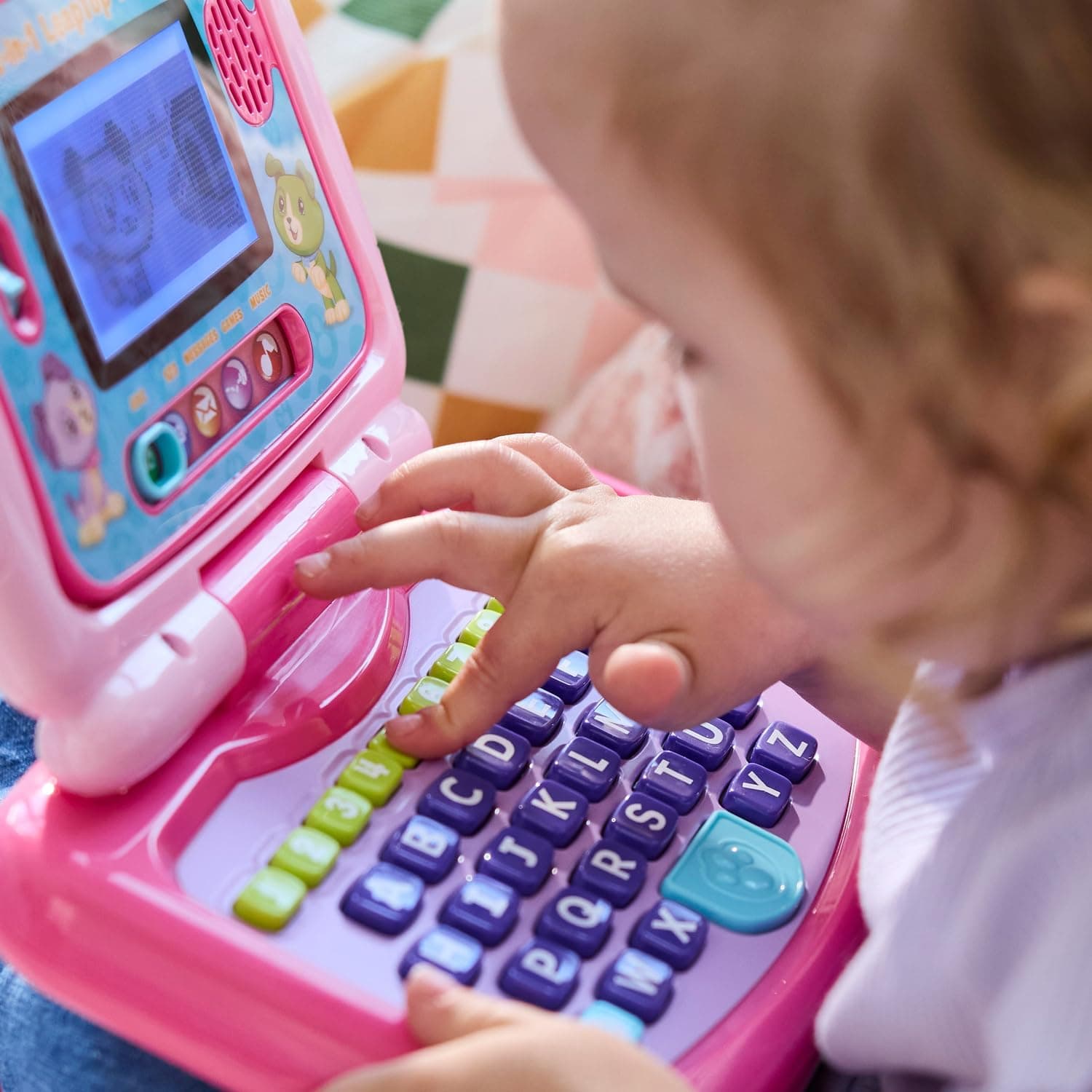 لپتاپ آموزشی کودک LeapFrog دوکاره لمسی صورتی لپتاپ آموزشی کودک LeapFrog دوکاره لمسی صورتی