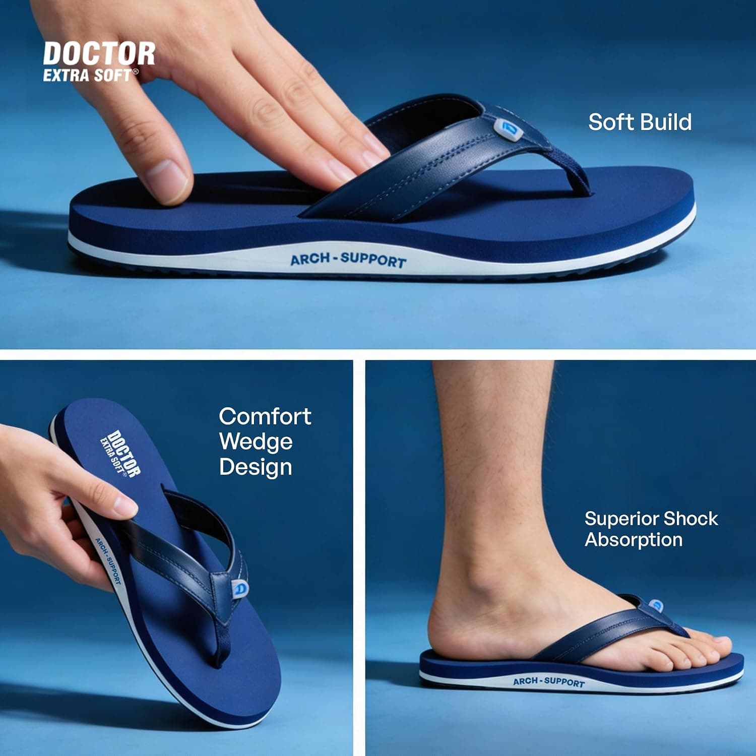 دمپایی پسرانه DOCTOR EXTRA SOFT انگشتی طبی حمایت قوس کف پا مدل D-38 دمپایی پسرانه DOCTOR EXTRA SOFT انگشتی طبی حمایت قوس کف پا مدل D-38