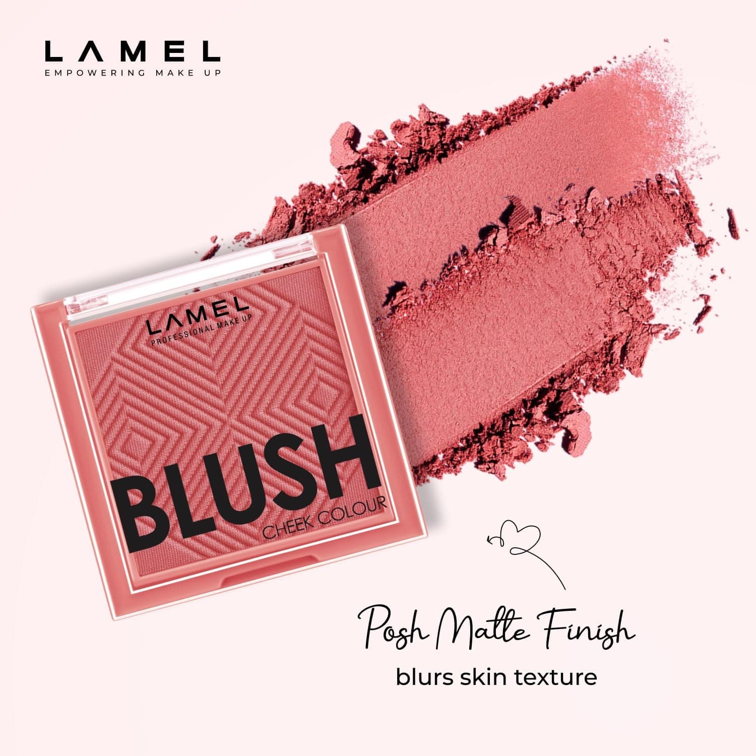 رژگونه پودری Lamel بنفش مدل 408 رنگ Plum وزن 3.8g رژگونه پودری Lamel بنفش مدل 408 رنگ Plum وزن 3.8g