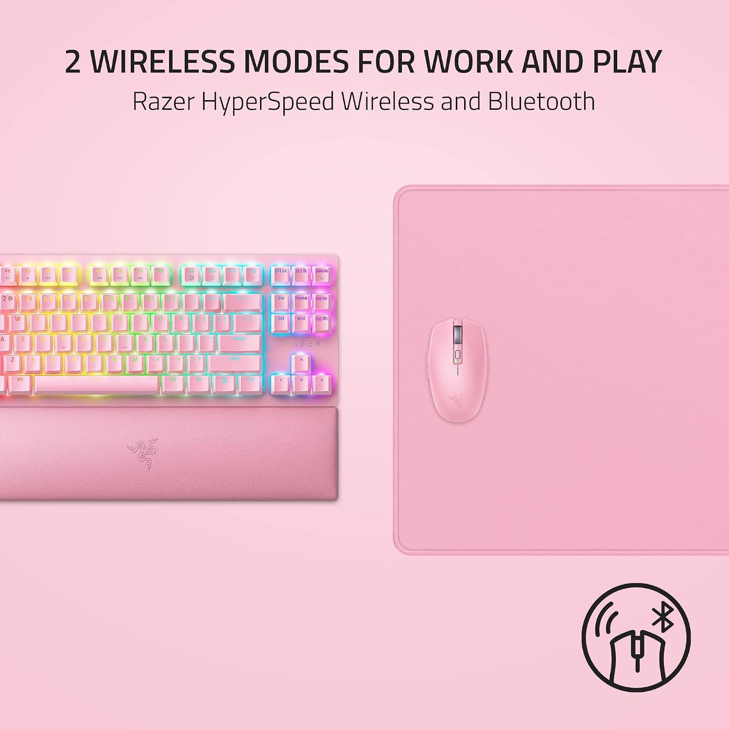 ماوس گیمینگ بیسیم موبایل Razer صورتی با عمر باتری 950 ساعته، طراحی فوقسبک و HyperSpeed و Bluetooth مدل Orochi V2 ماوس گیمینگ بیسیم موبایل Razer صورتی با عمر باتری 950 ساعته، طراحی فوقسبک و HyperSpeed و Bluetooth مدل Orochi V2