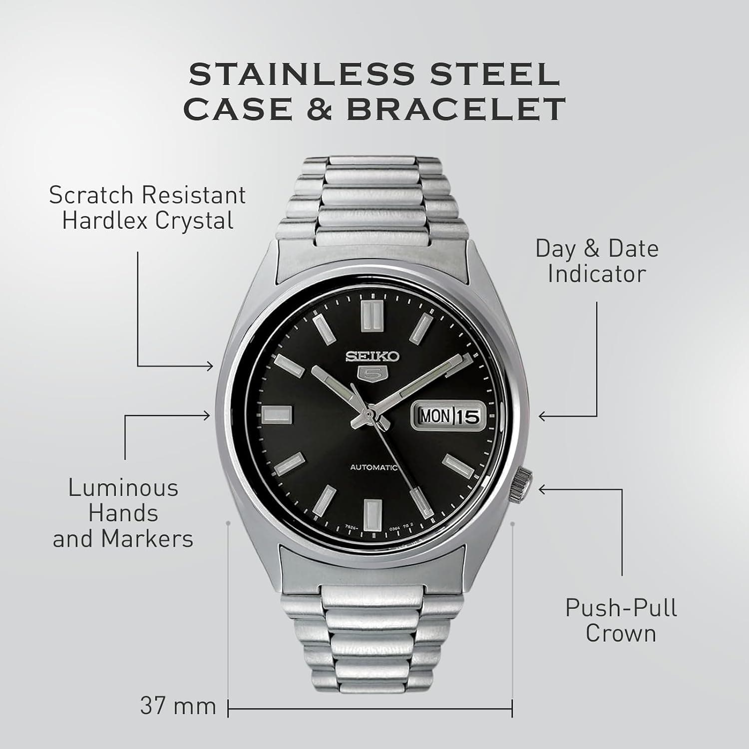 ساعت مچی مردانه Seiko اتوماتیک کالکشن 5-7S ساعت مچی مردانه Seiko اتوماتیک کالکشن 5-7S