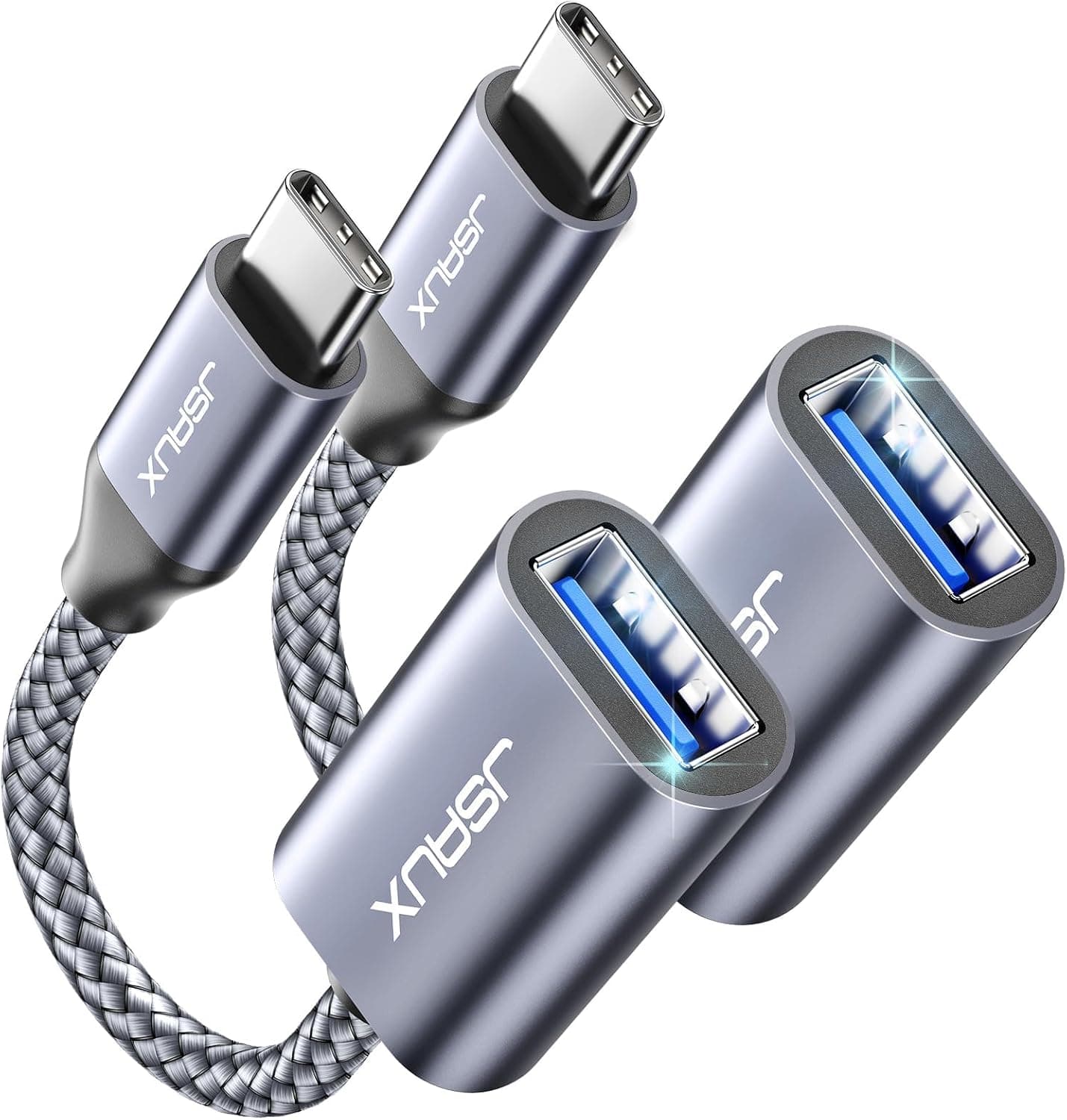 آداپتور JSAUX از USB C به USB 3.0 بسته 2 عددی آداپتور JSAUX از USB C به USB 3.0 بسته 2 عددی