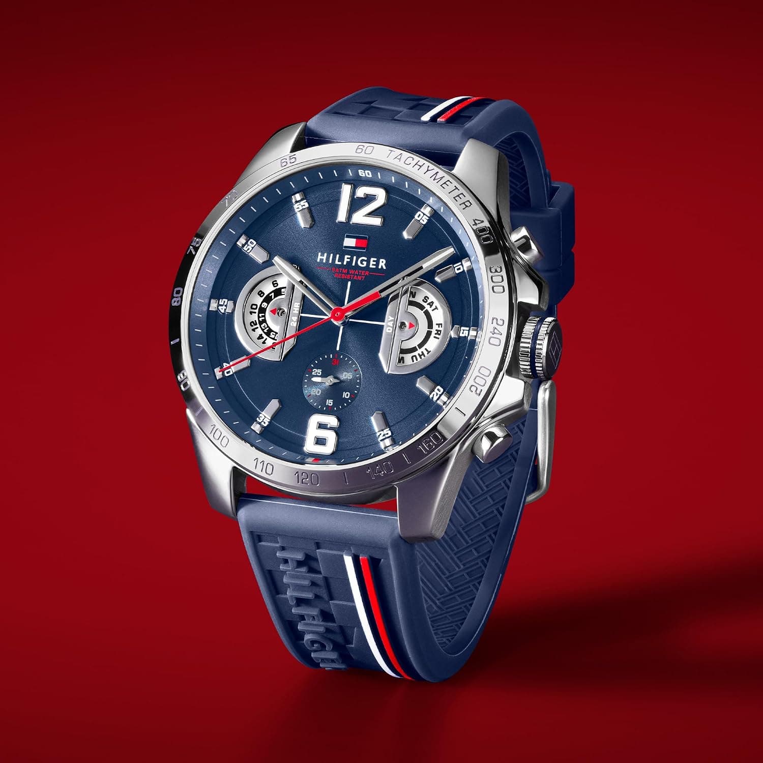 ساعت مچی مردانه Tommy Hilfiger کوارتز مولتیفانکشن بند سیلیکونی ضد آب 5ATM ساعت مچی مردانه Tommy Hilfiger کوارتز مولتیفانکشن بند سیلیکونی ضد آب 5ATM