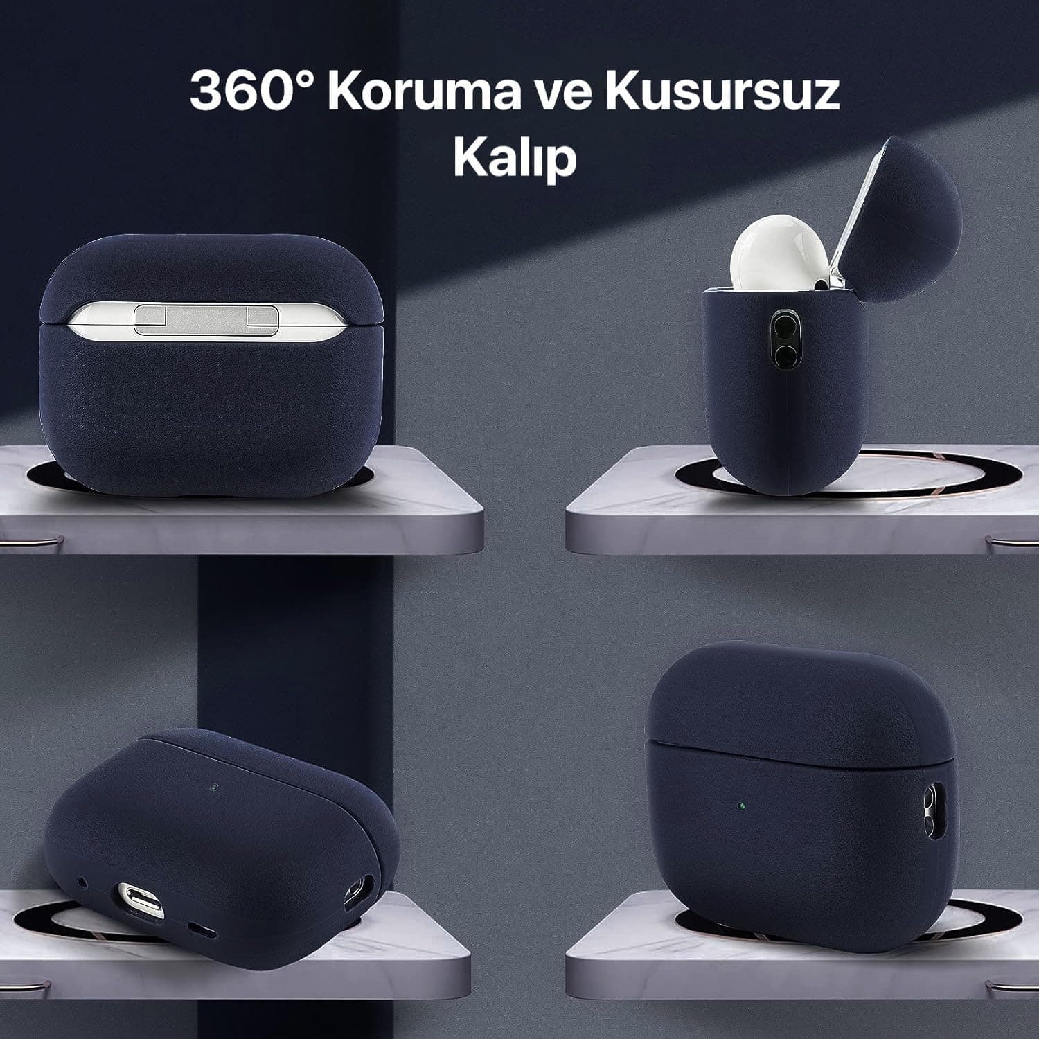 قاب سیلیکونی متوسط برای AirPods 4 و 5 از minesk با روکش چرمی ضدجایانگشت مدل Airpods 4/5 قاب سیلیکونی متوسط برای AirPods 4 و 5 از minesk با روکش چرمی ضدجایانگشت مدل Airpods 4/5