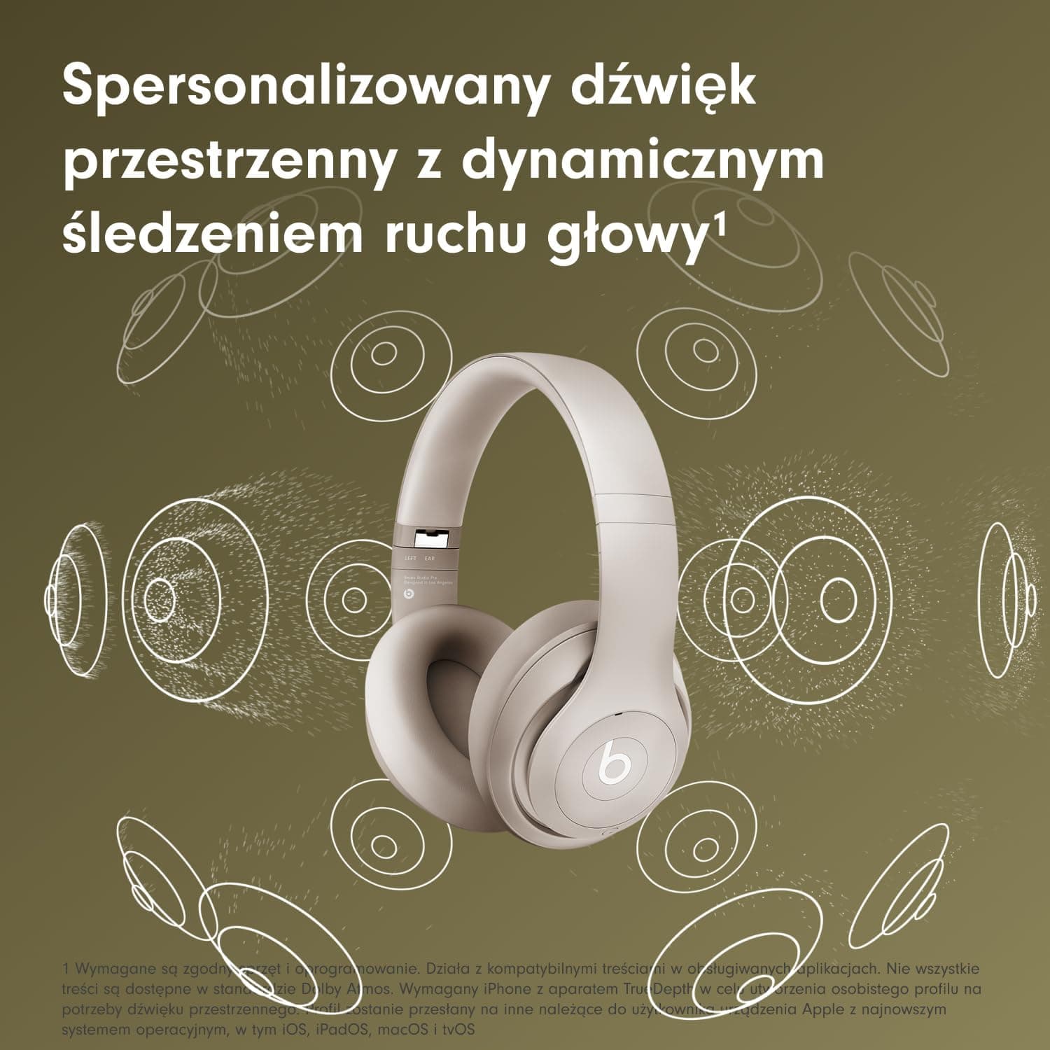 هدفون بیسیم بلوتوثی Beats Studio Pro با حذف نویز، صدای بدون افت USB-C، رنگ ماسهسنگی هدفون بیسیم بلوتوثی Beats Studio Pro با حذف نویز، صدای بدون افت USB-C، رنگ ماسهسنگی