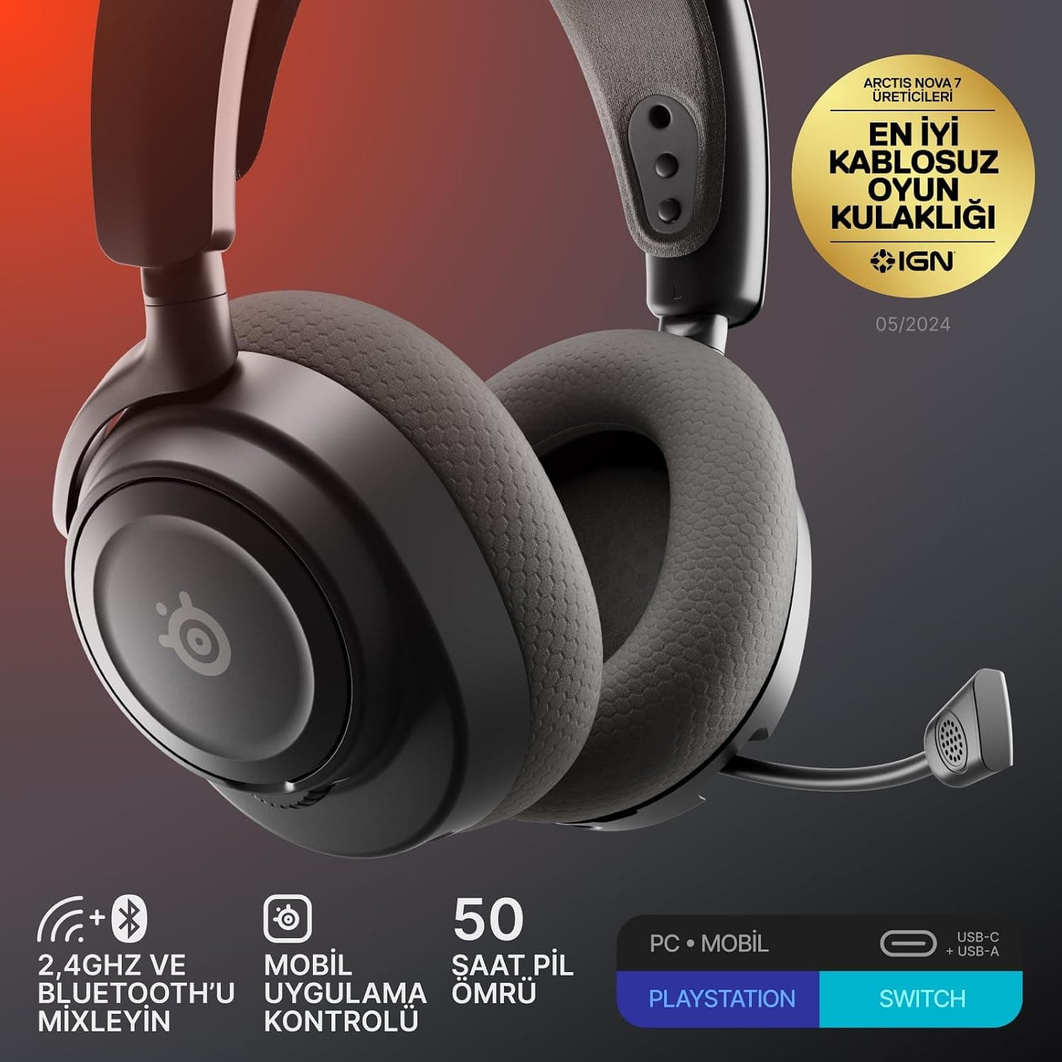 هدست گیمینگ بیسیم SteelSeries Arctis Nova 7 Gen 2 مشکی هدست گیمینگ بیسیم SteelSeries Arctis Nova 7 Gen 2 مشکی