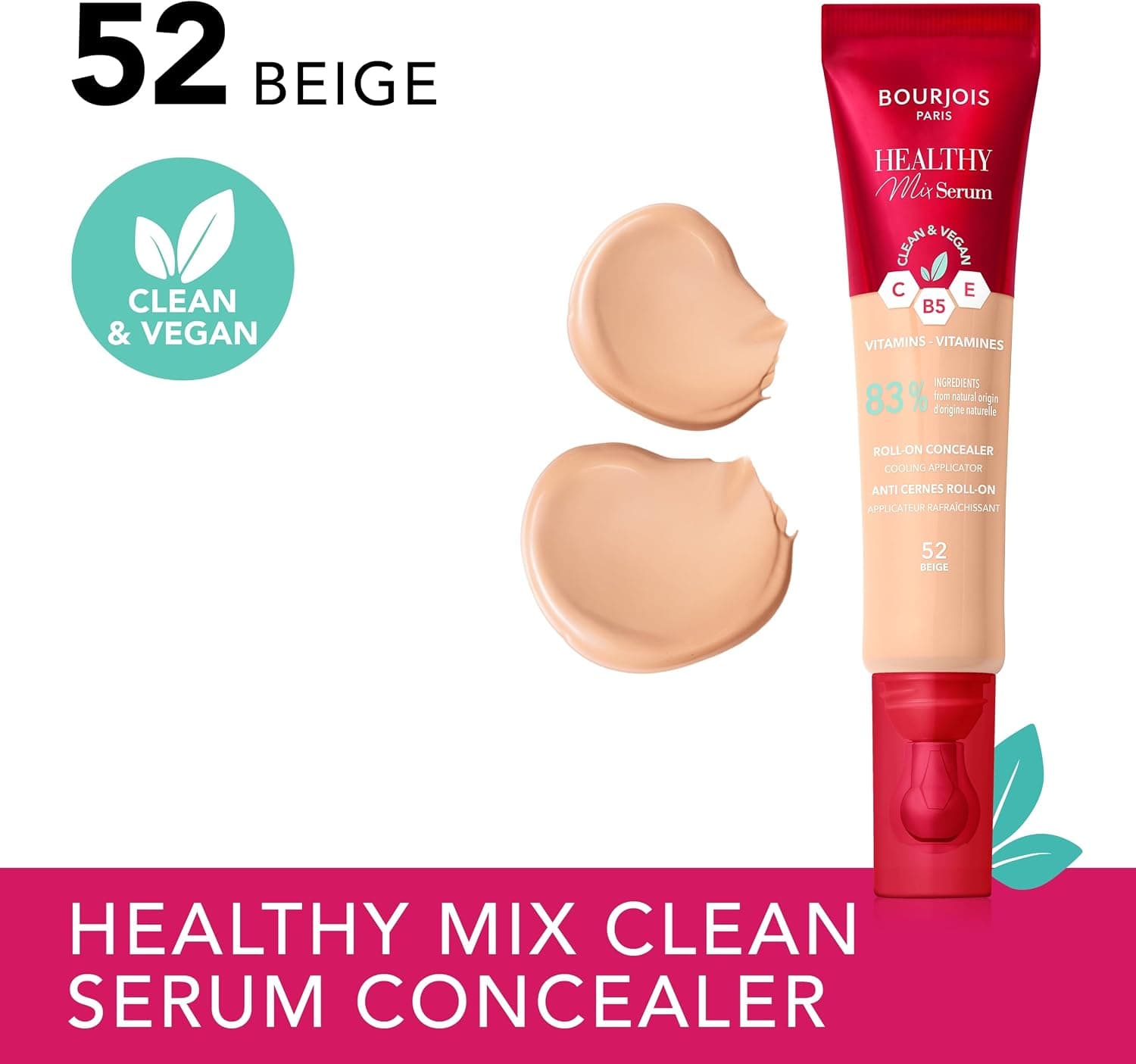 کانسیلر سرمی 2-in-1 Bourjois Healthy Mix با اپلیکاتور خنککننده بژ 13ml کانسیلر سرمی 2-in-1 Bourjois Healthy Mix با اپلیکاتور خنککننده بژ 13ml
