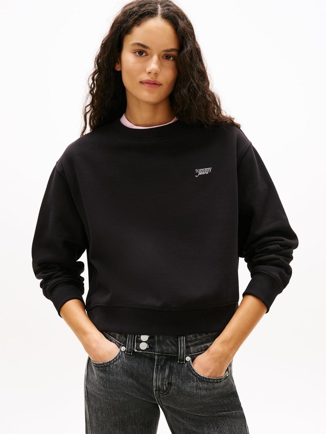 سویشرت زنانه Tommy Hilfiger TJW RLX SH SILVER SCRIPT CREW سویشرت زنانه Tommy Hilfiger TJW RLX SH SILVER SCRIPT CREW