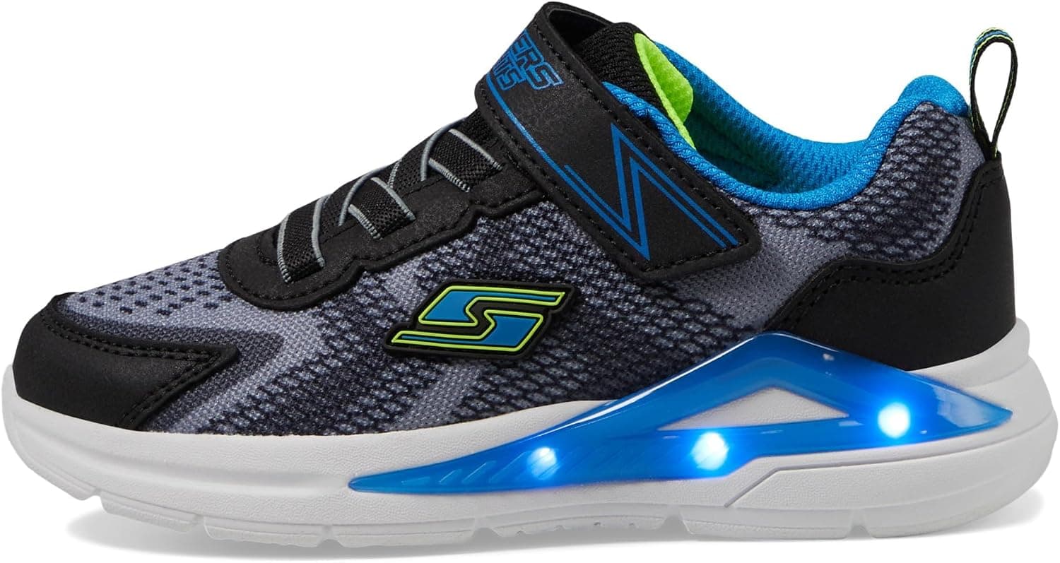 کفش پسرانه Skechers مشکی چراغدار Tri - Namics مدل 401660N BKYB کفش پسرانه Skechers مشکی چراغدار Tri - Namics مدل 401660N BKYB