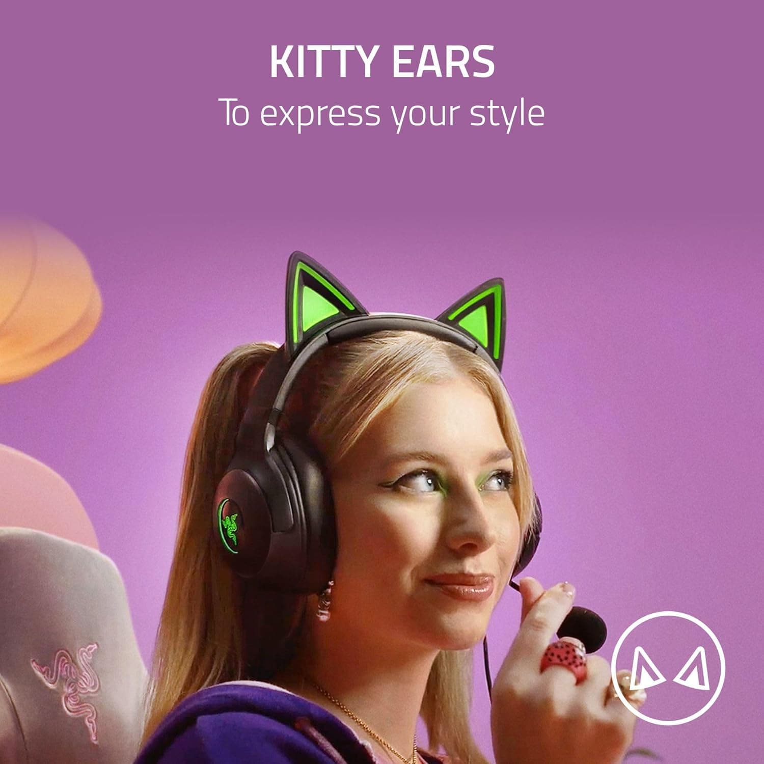 هدست کابلی RGB Razer گوشگربهای مدل Kraken Kitty V2 مشکی هدست کابلی RGB Razer گوشگربهای مدل Kraken Kitty V2 مشکی