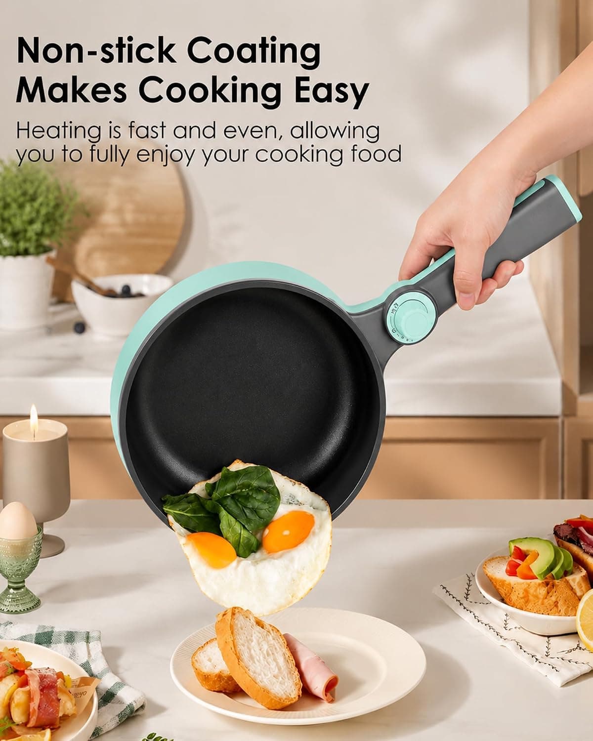 قابلمه برقی Audecook قابل حمل با روکش غیرچسب مدل Ramen با توان قابل تنظیم قابلمه برقی Audecook قابل حمل با روکش غیرچسب مدل Ramen با توان قابل تنظیم