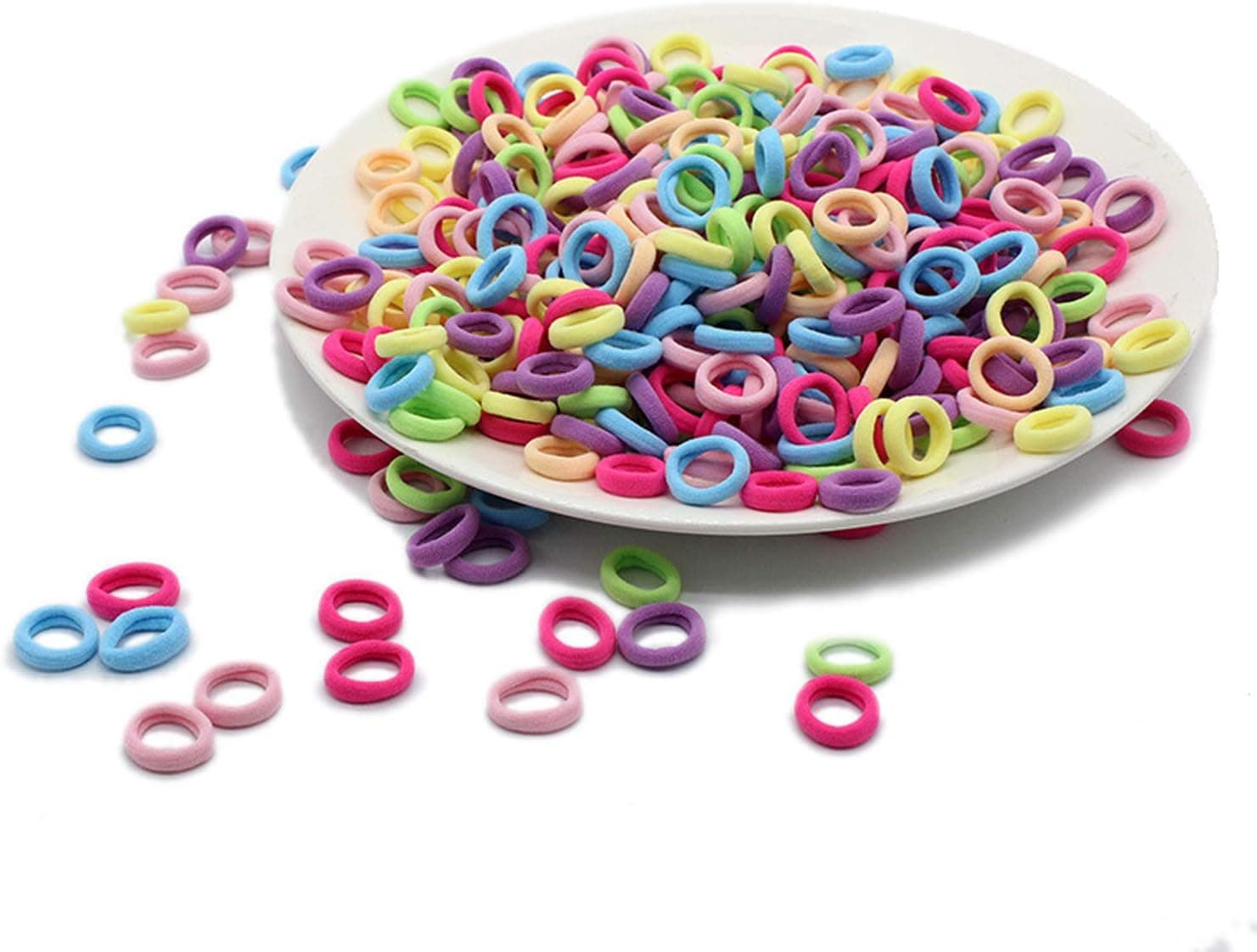 کش مو دخترانه IVYRISE نوزاد و نوپا کشسان سایز کوچک چندرنگ 100 Pcs کش مو دخترانه IVYRISE نوزاد و نوپا کشسان سایز کوچک چندرنگ 100 Pcs