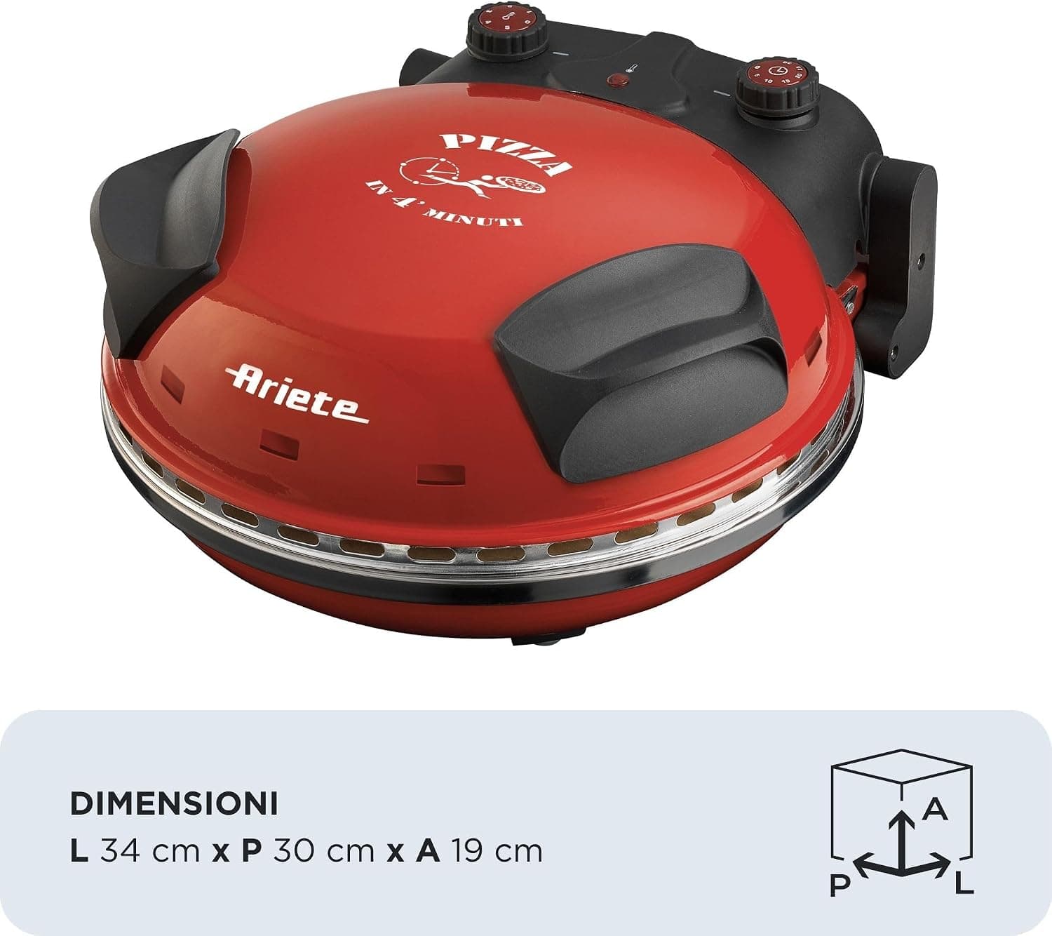 پیتزاپز برقی Ariete با صفحه سنگ نسوز 32cm مدل ART909 پیتزاپز برقی Ariete با صفحه سنگ نسوز 32cm مدل ART909