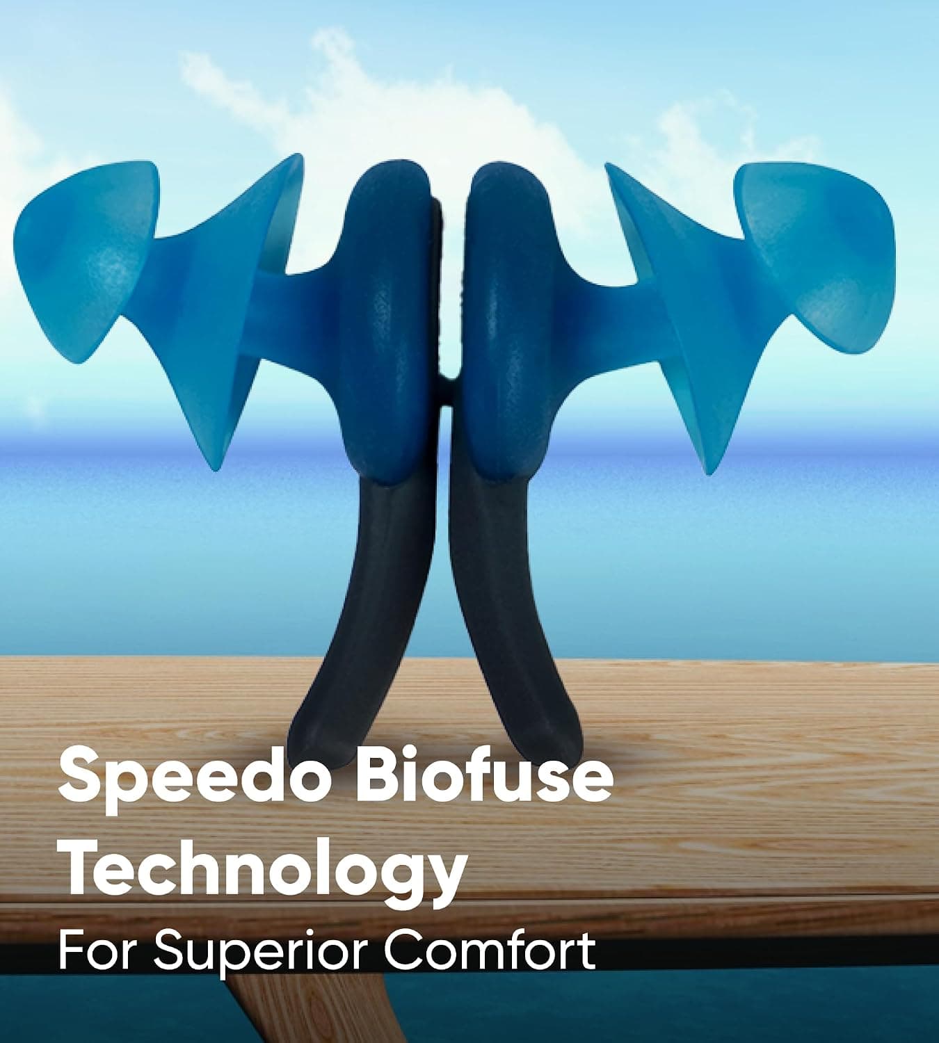 گوشگیر شنا بزرگسالان زنانه و مردانه Speedo Biofuse آبی سایز واحد گوشگیر شنا بزرگسالان زنانه و مردانه Speedo Biofuse آبی سایز واحد