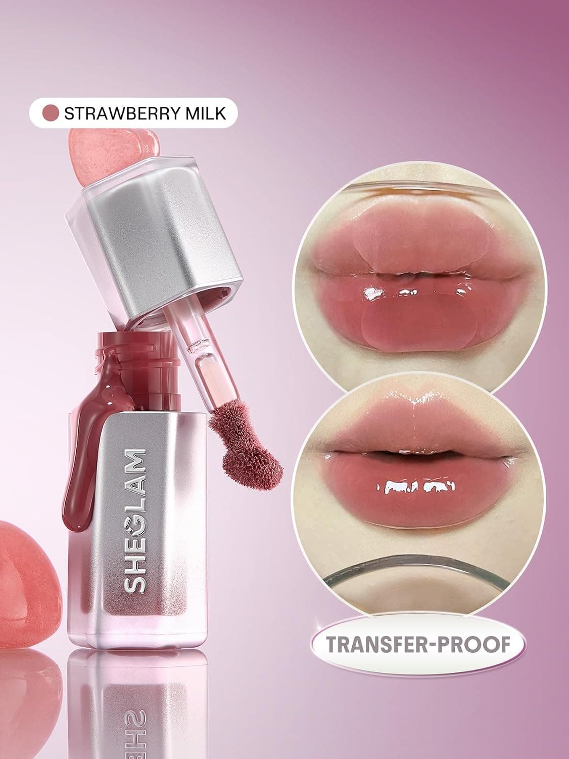 برق لب SHEGLAM براق و غیرچسبناک مدل Glass Lock Air، رنگ شیری توتفرنگی برق لب SHEGLAM براق و غیرچسبناک مدل Glass Lock Air، رنگ شیری توتفرنگی