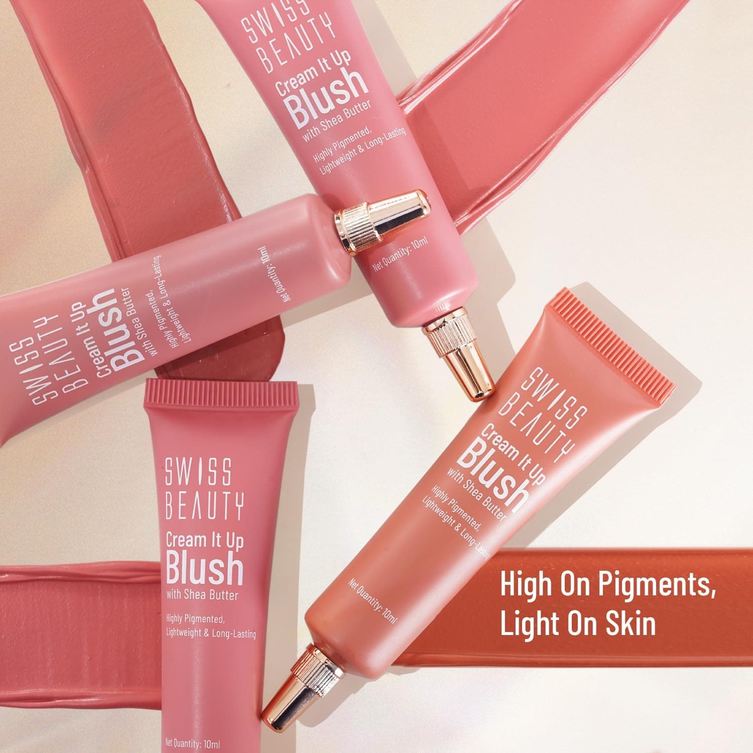 رژگونه چندمنظوره SWISS BEAUTY مدل Cream It Up حاوی کره شی Shade-03 Cheeky Peach 10ml رژگونه چندمنظوره SWISS BEAUTY مدل Cream It Up حاوی کره شی Shade-03 Cheeky Peach 10ml